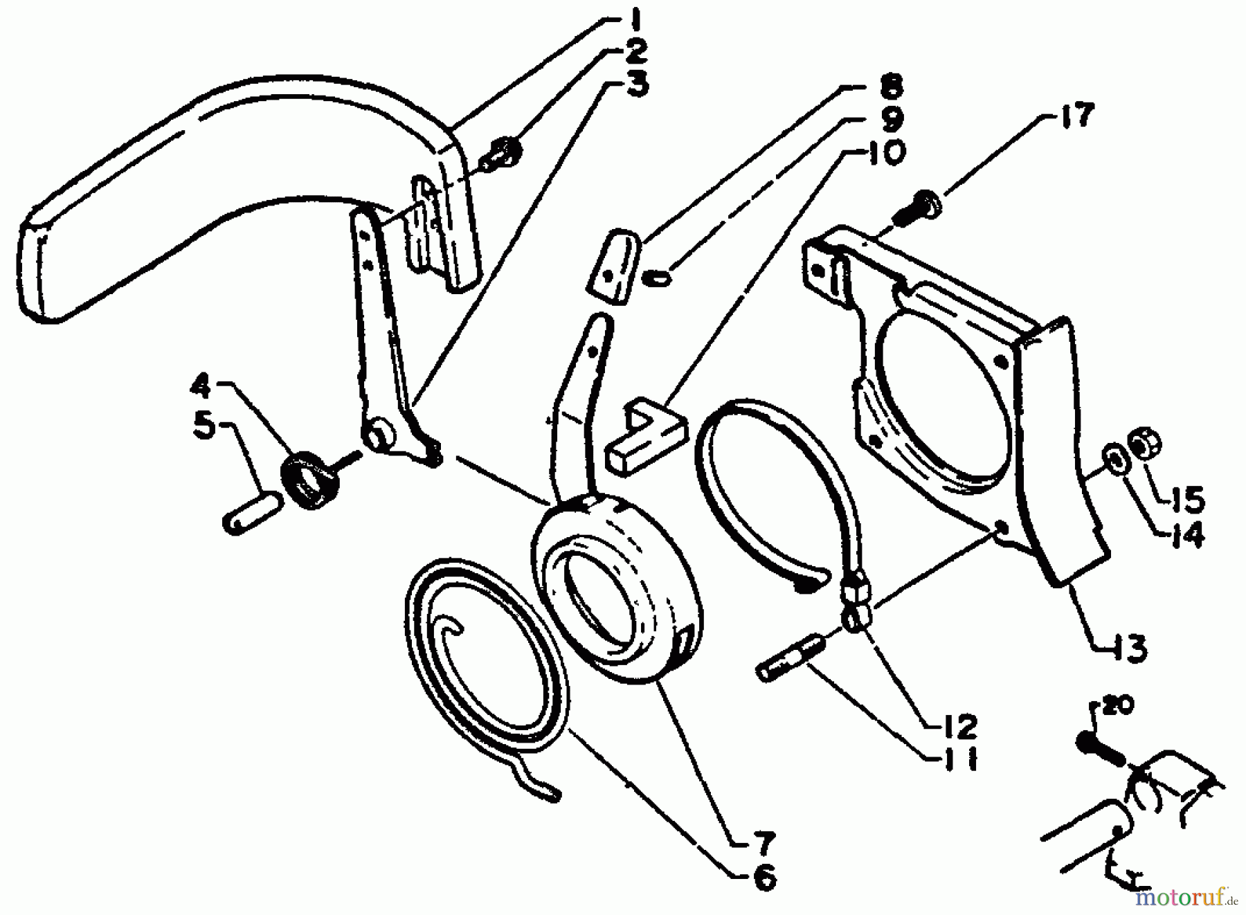  Echo Sägen, Kettensägen CS-280E - Echo Chainsaw, S/N: 0120269 - 0313000 Chain Brake