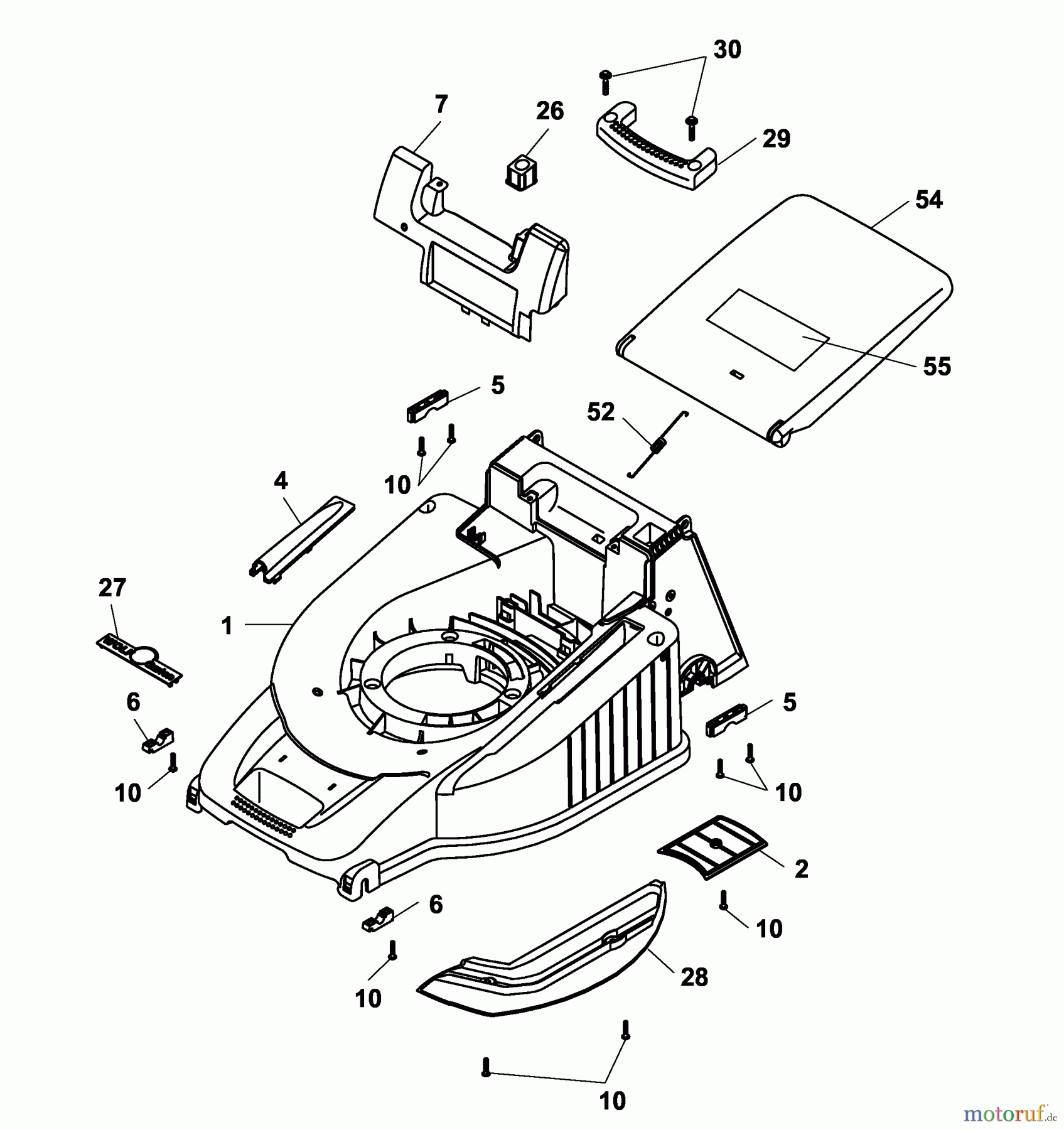  Wolf-Garten Electric mower Esprit 40 E 4020680 Series A, B  (2003) Deck housing