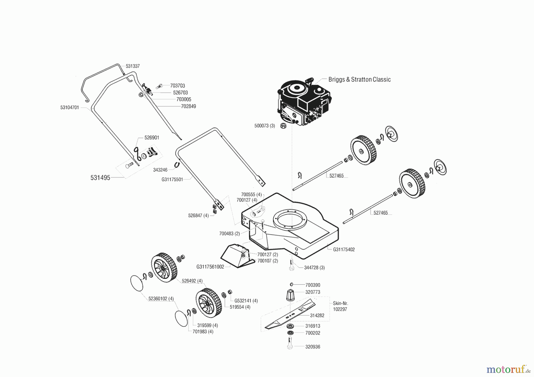 Sigma Gartentechnik Benzinrasenmäher 46 BS Seite 1