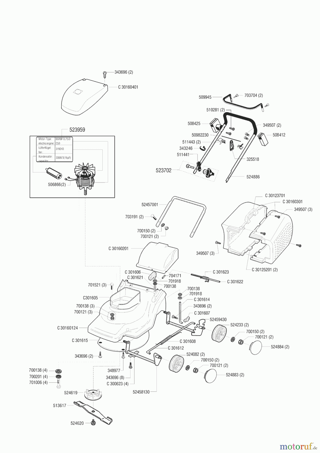  AL-KO Gartentechnik Elektrorasenmäher Vega 480 Hochf. Seite 1