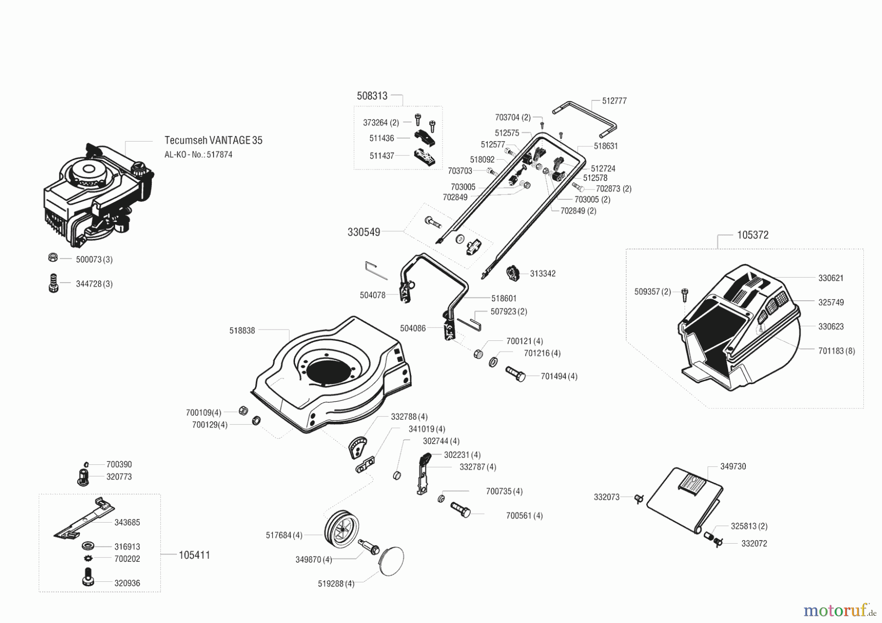  AL-KO Gartentechnik Benzinrasenmäher GC 3500  03/1995 Seite 1