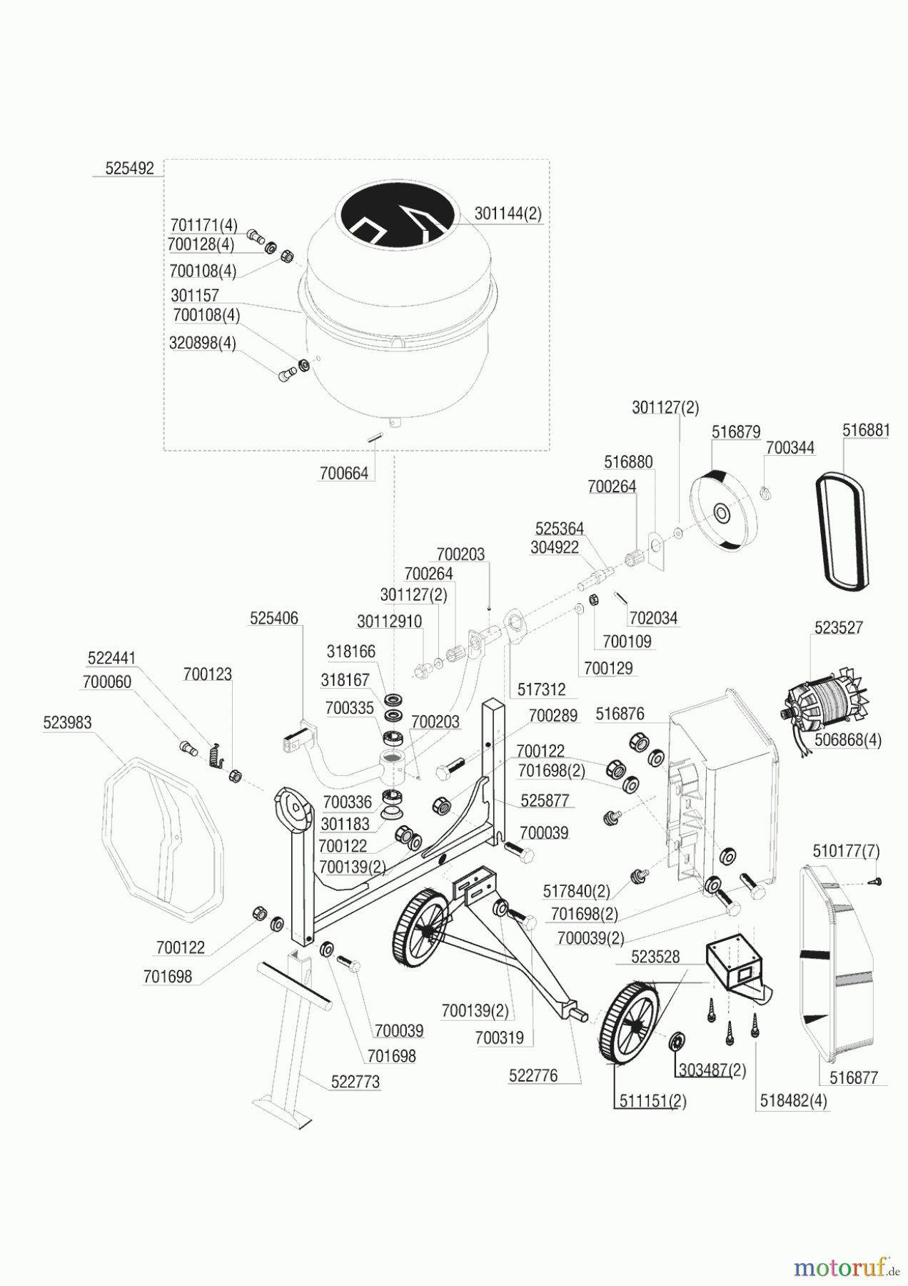  AL-KO Heimwerkertechnik Betonmörtelmaschinen ZB 1701 S HR SK2  02/1997 Seite 1
