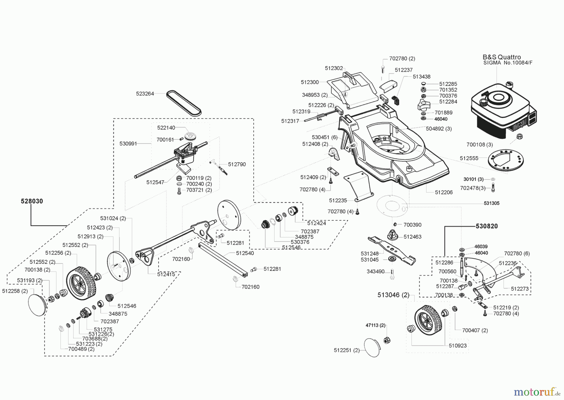 Sigma Gartentechnik Benzinrasenmäher TL 484 SB 4 Seite 1