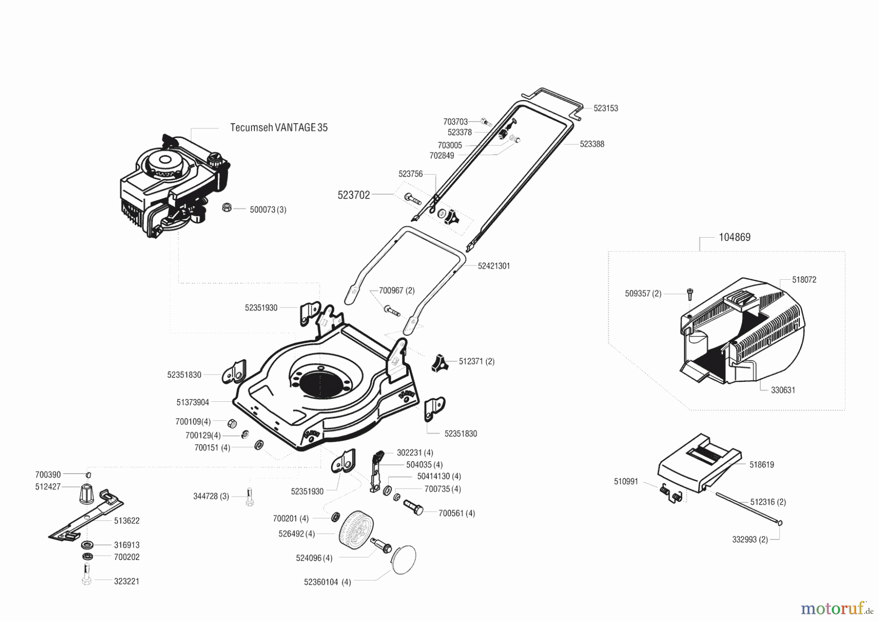  AL-KO Gartentechnik Benzinrasenmäher Rasaero 48 B  11/1997 Seite 1