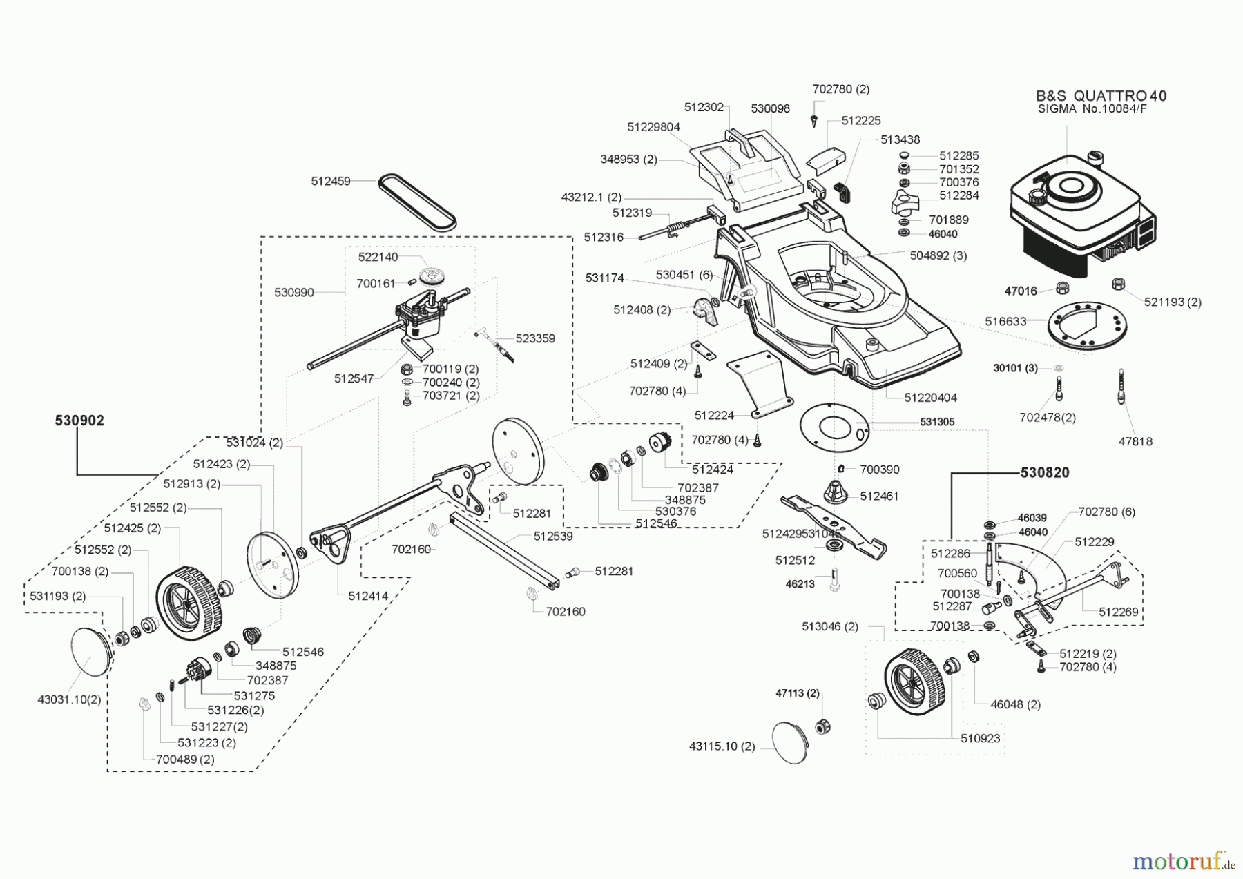  Sigma Gartentechnik Benzinrasenmäher TL 434 SB Seite 1