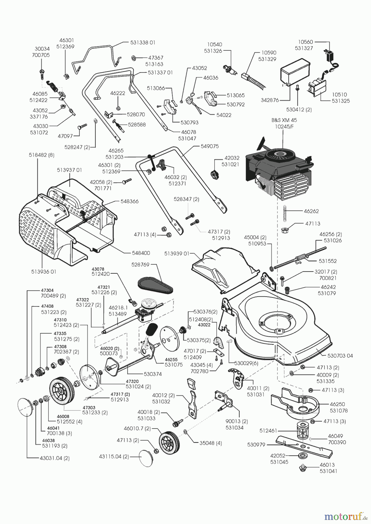  AL-KO Gartentechnik Benzinrasenmäher 46 Auto 745 OSB  05/1999 Seite 1