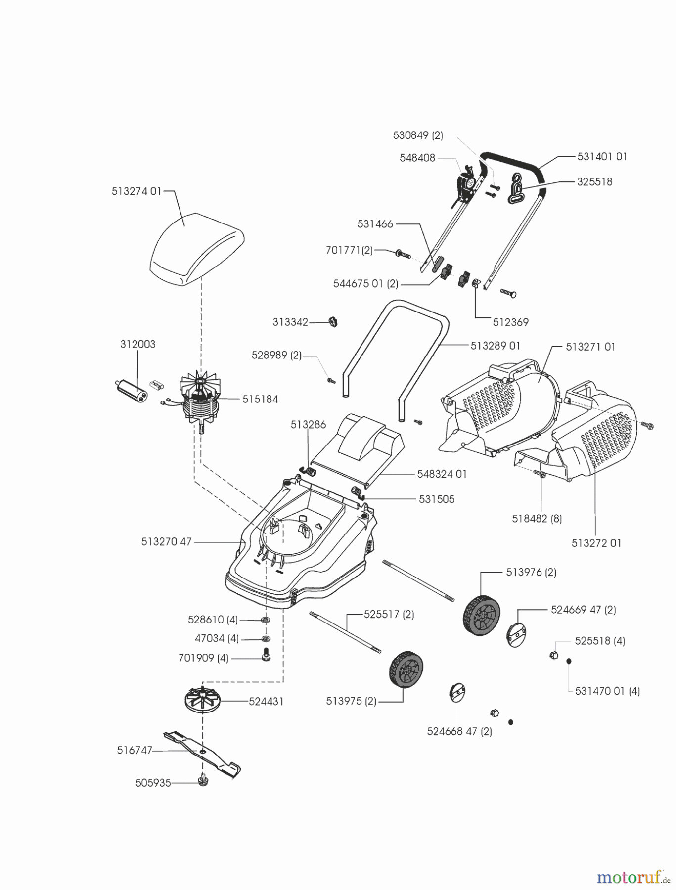  Dehner Gartentechnik Elektrorasenmäher ELO 32 12/1999 - 11/2002 Seite 1