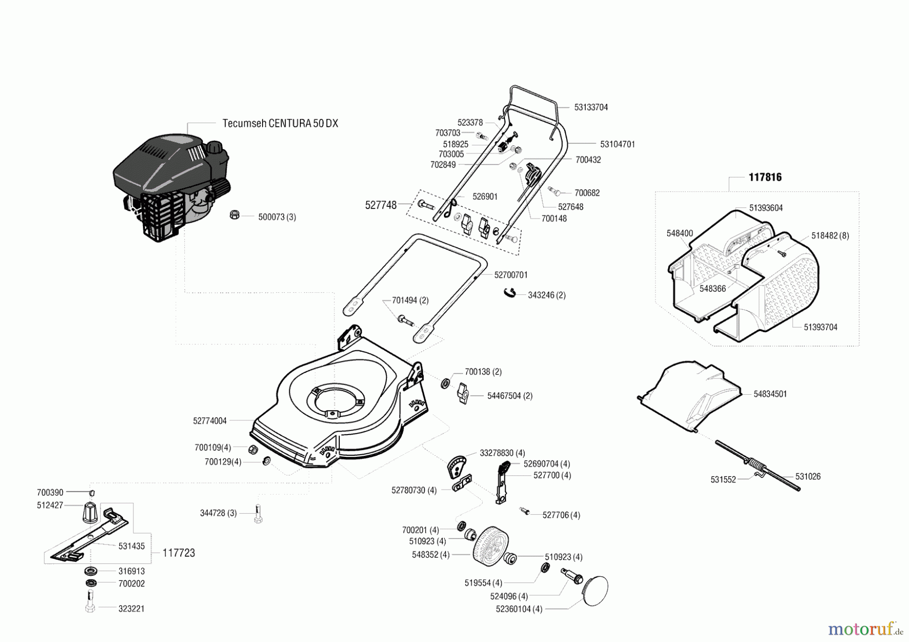  AL-KO Gartentechnik Benzinrasenmäher Comfort 42 B  01/2000 - 01/2001 Seite 1