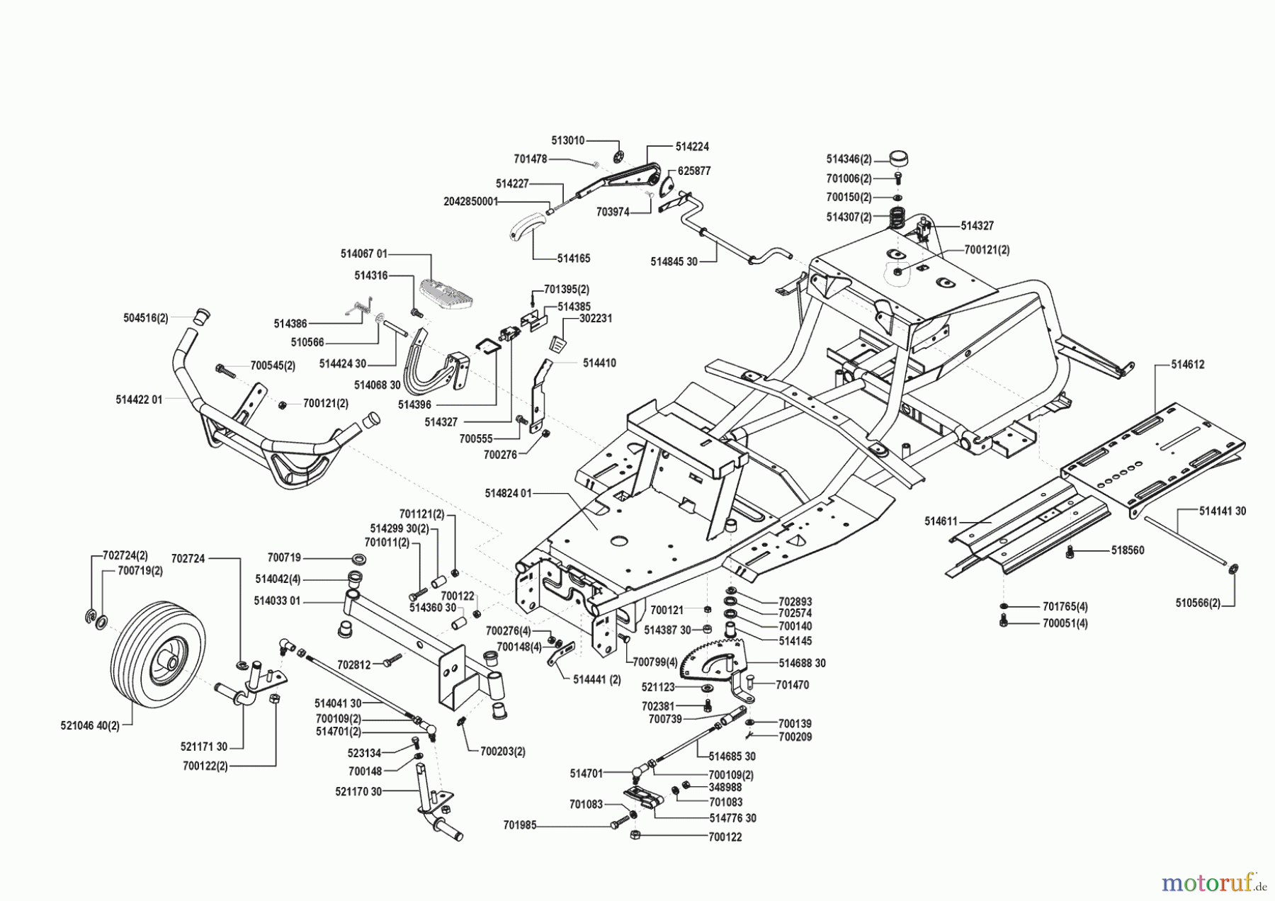 AL-KO Gartentechnik Rasentraktor T 13-102 HVC 02/2000 - 02/2001 Seite 2