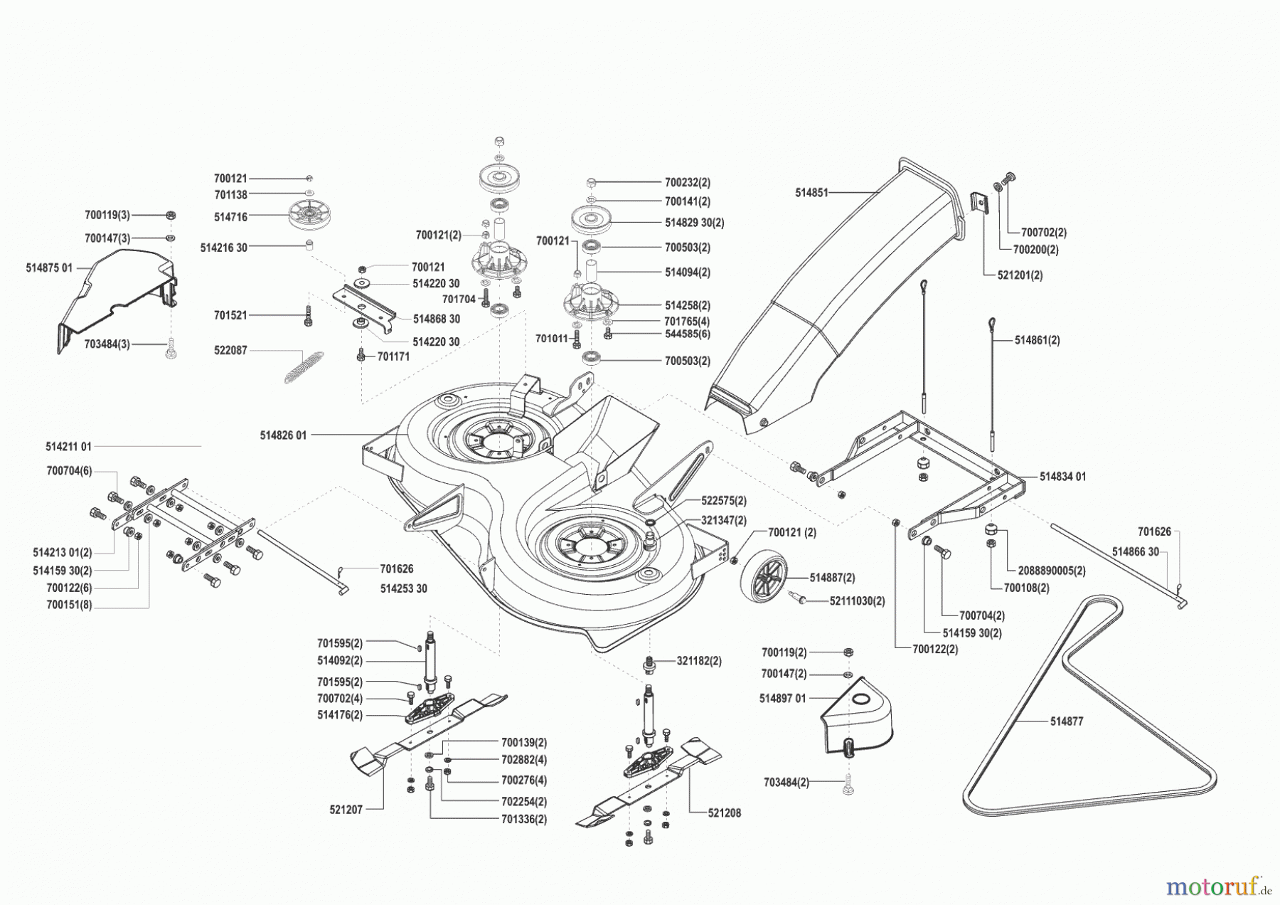  AL-KO Gartentechnik Rasentraktor T17-102 HD LUX HVC  02/2001 - 04/2004 Seite 5