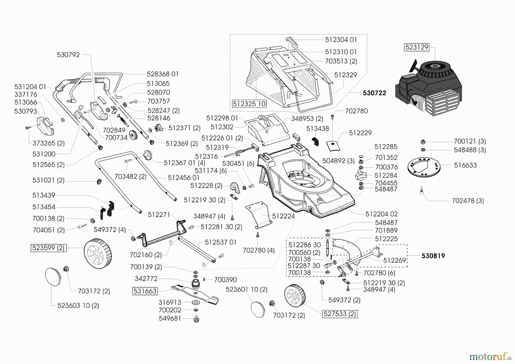  AL-KO Gartentechnik Benzinrasenmäher HVC 433 B Seite 1