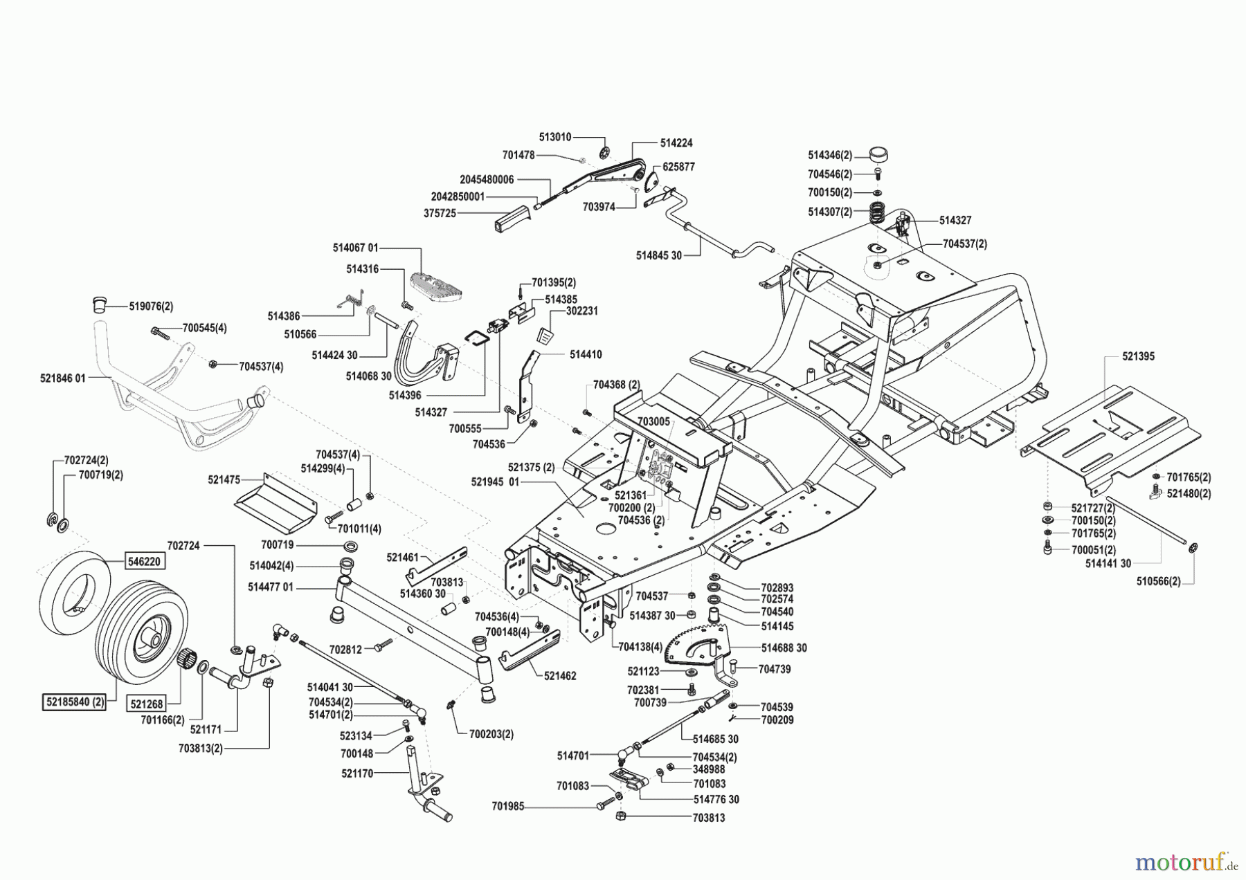 Concord Gartentechnik Rasentraktor T 15-102 S Masport Seite 2