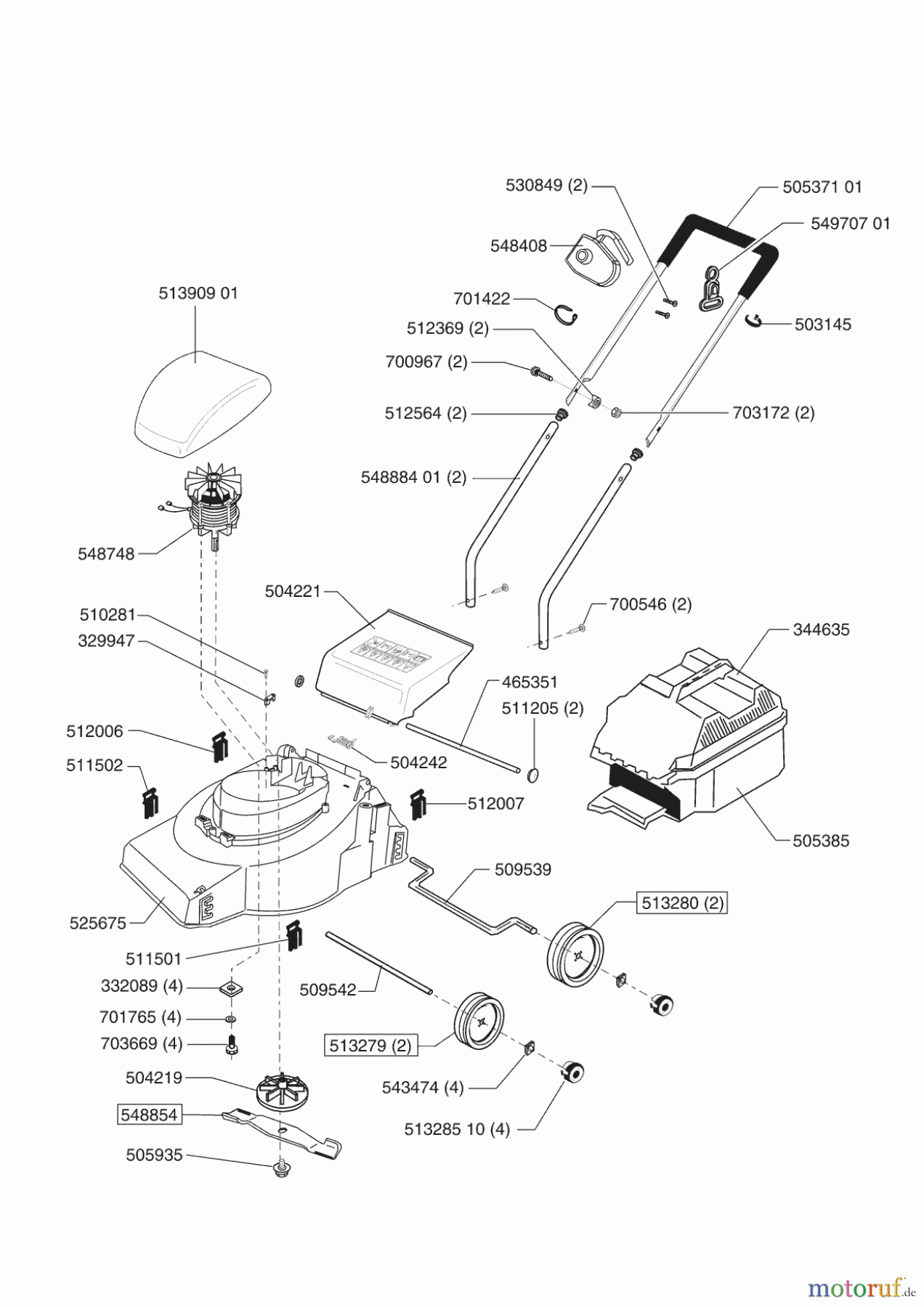 Orion Gartentechnik Elektrorasenmäher 900 12/2003 - 02/2004 Seite 1