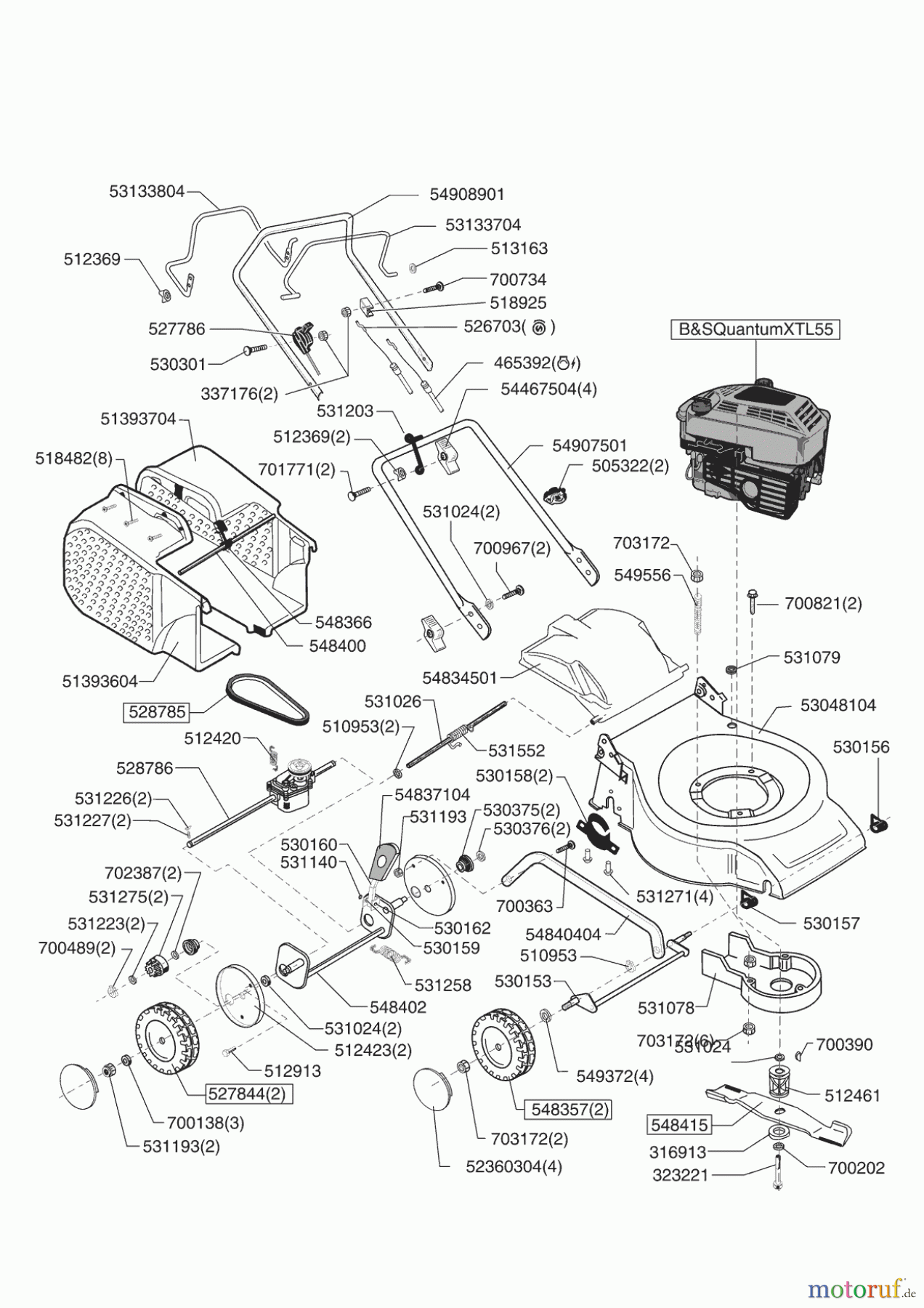  AL-KO Gartentechnik Benzinrasenmäher Comfort 52  BRE ab 05/2004 Seite 1