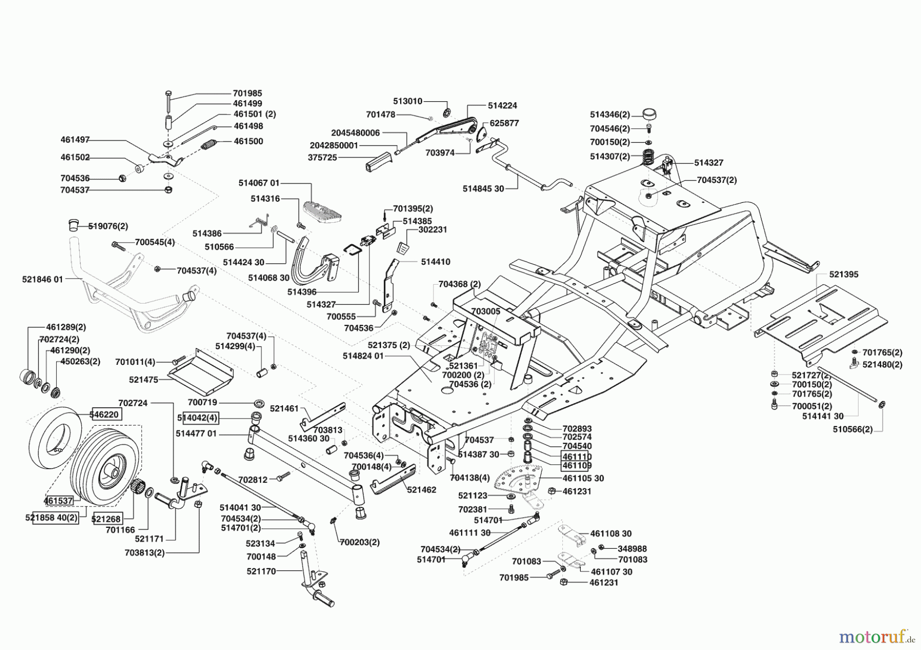 Powerline Gartentechnik Rasentraktor T 18-102 HD 10/2004 - 06/2005 Seite 2