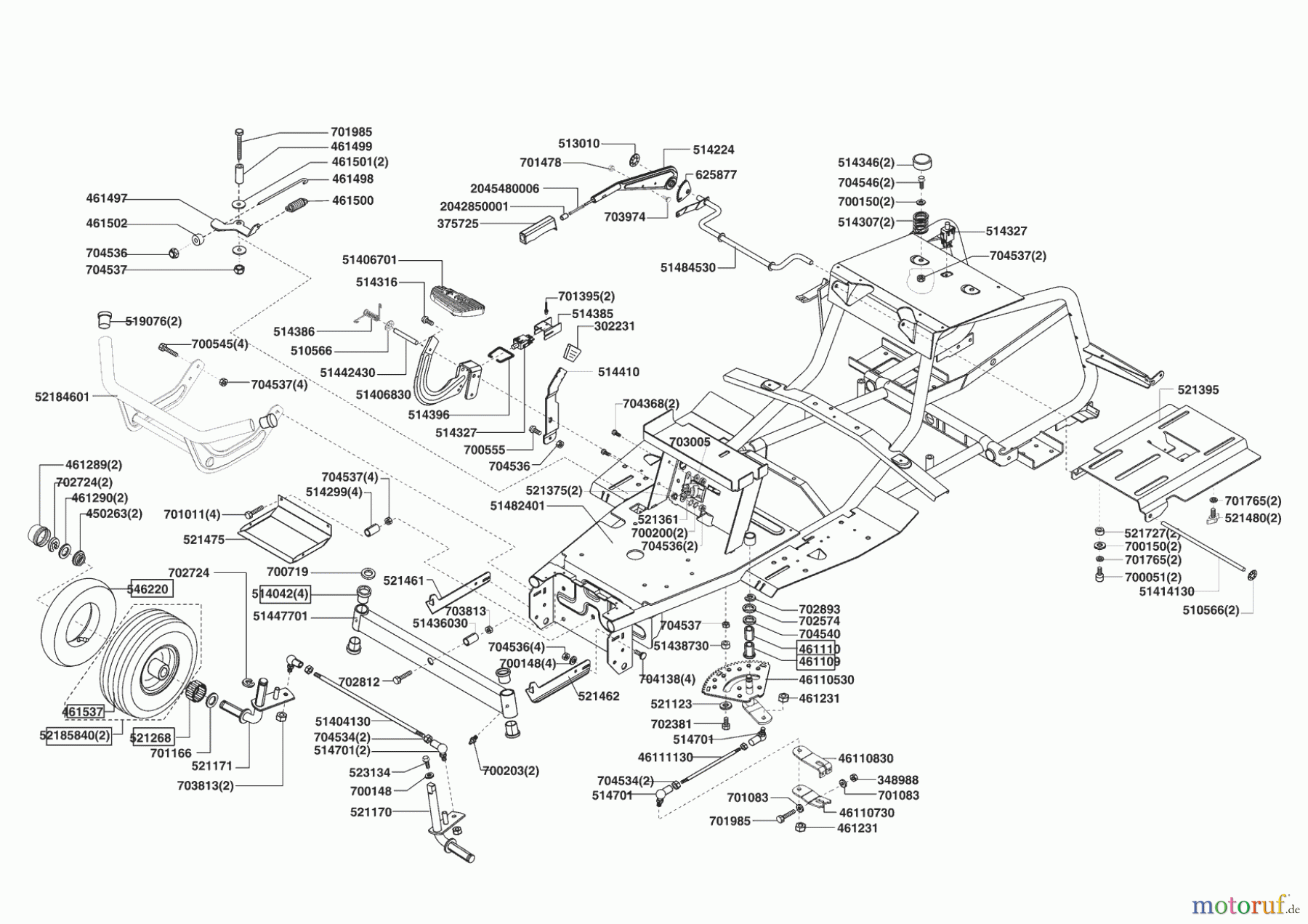 Powerline Gartentechnik Rasentraktor T 18-102 HD 06/2005 - 10/2007 Seite 2