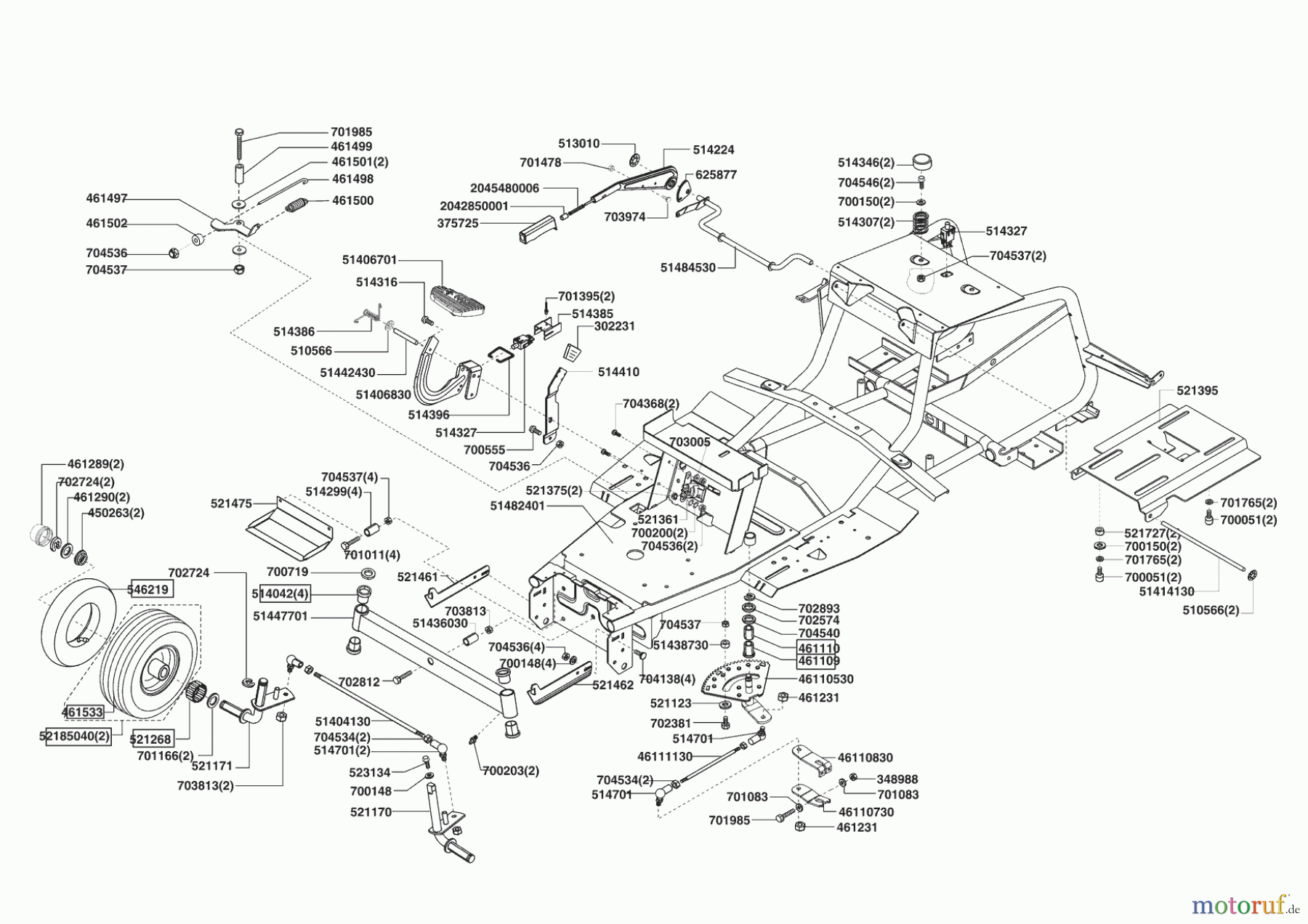  AL-KO Gartentechnik Rasentraktor CLASSIC T 1000 HR 09/2006 - 01/2007 Seite 2