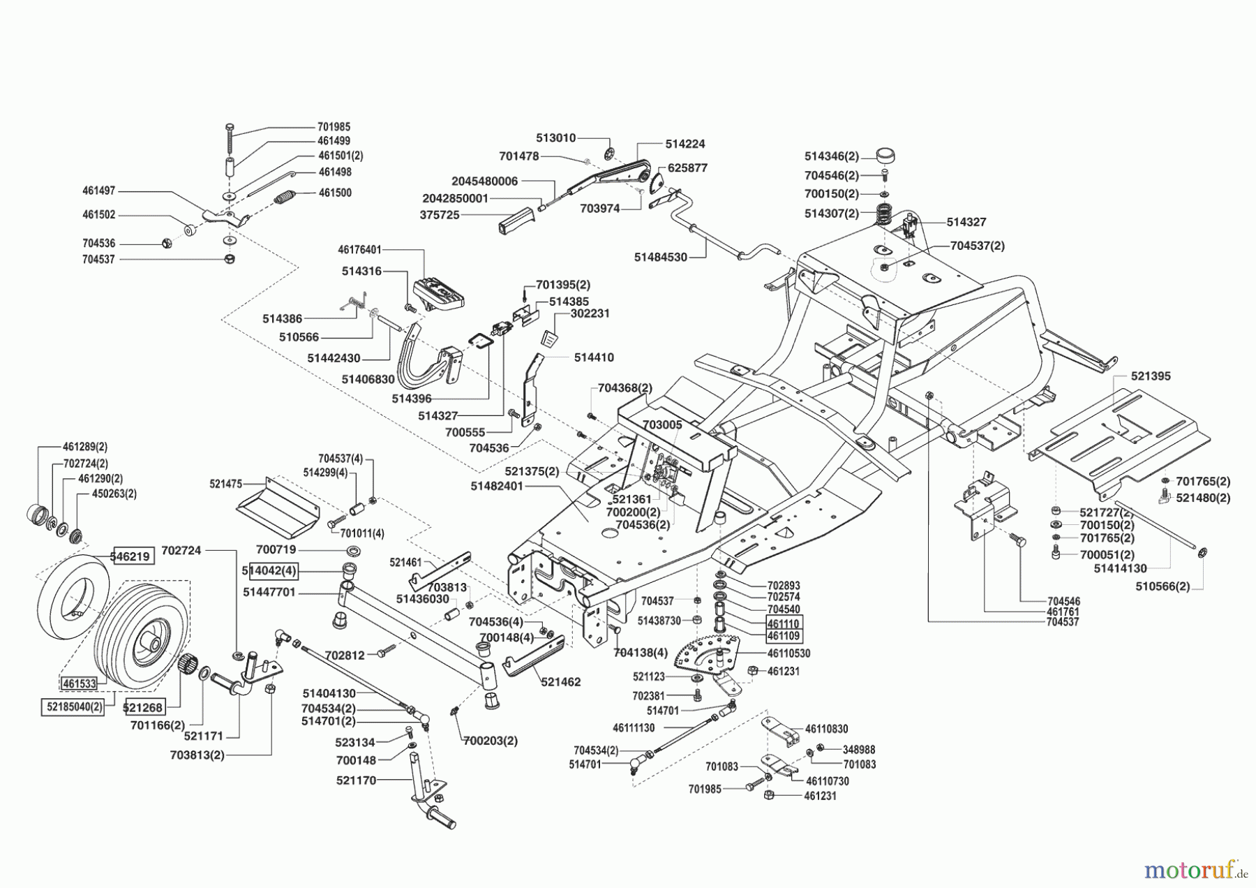 AL-KO Gartentechnik Rasentraktor OKAY MASTER CUT 92-07/130 H 11/2006 - 10/2007 Seite 2