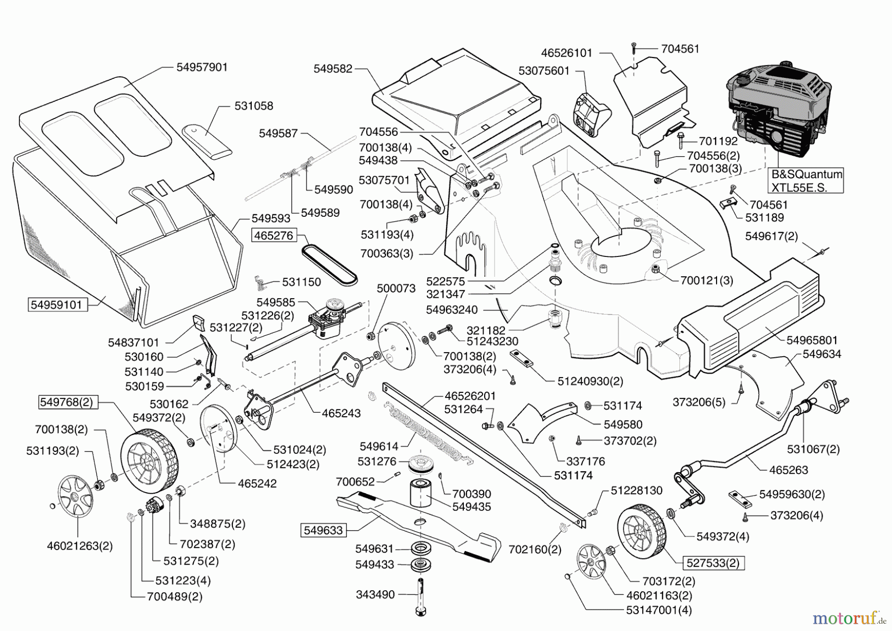  Dehner Gartentechnik Benzinrasenmäher B 53 HESZ ab 11/2006 Seite 1