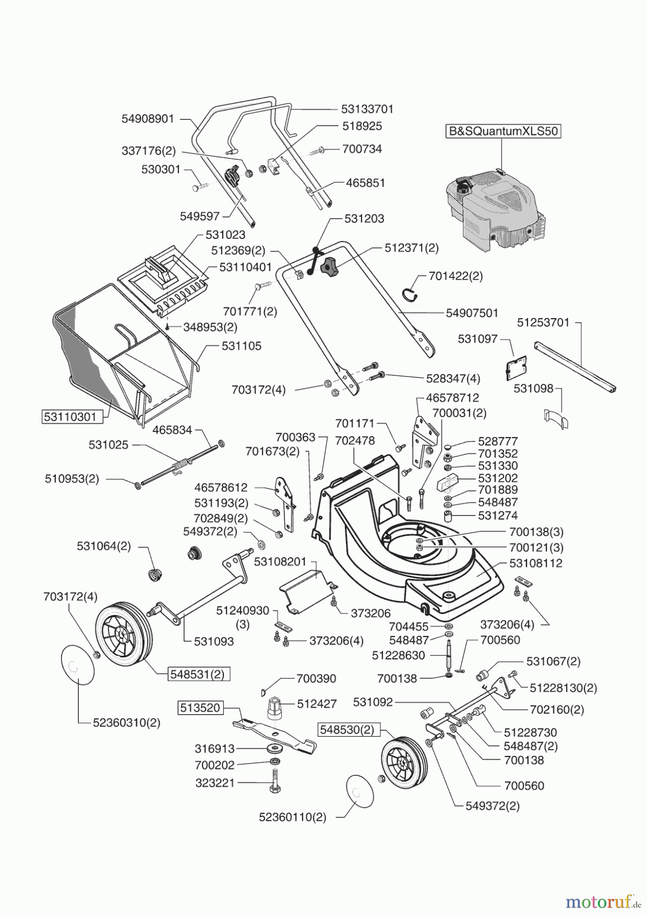 Orion Gartentechnik Benzinrasenmäher 47 B ab 05/2007 Seite 1