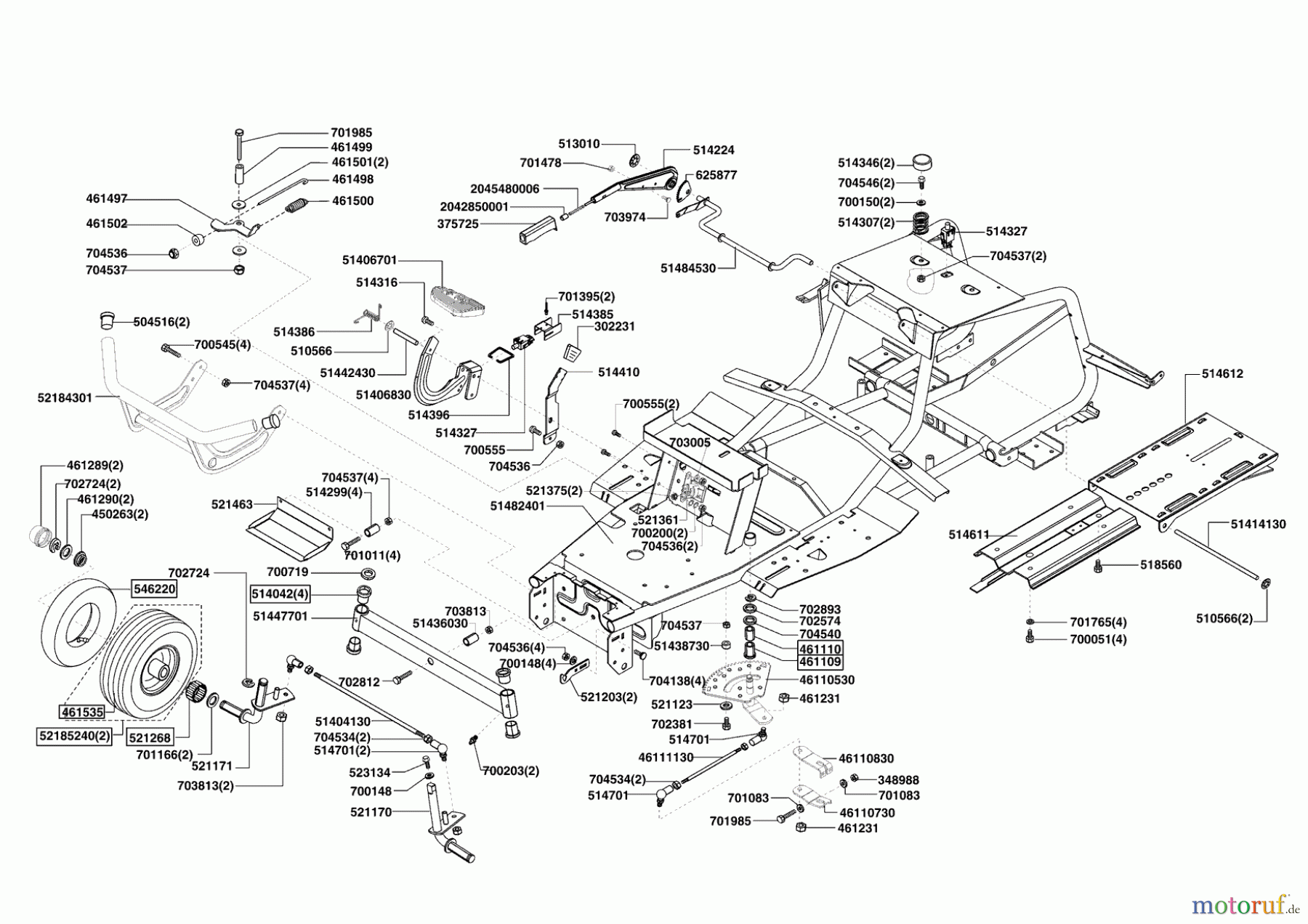 AL-KO Gartentechnik Rasentraktor T 13-102 HVC ab 07/2007 Seite 2