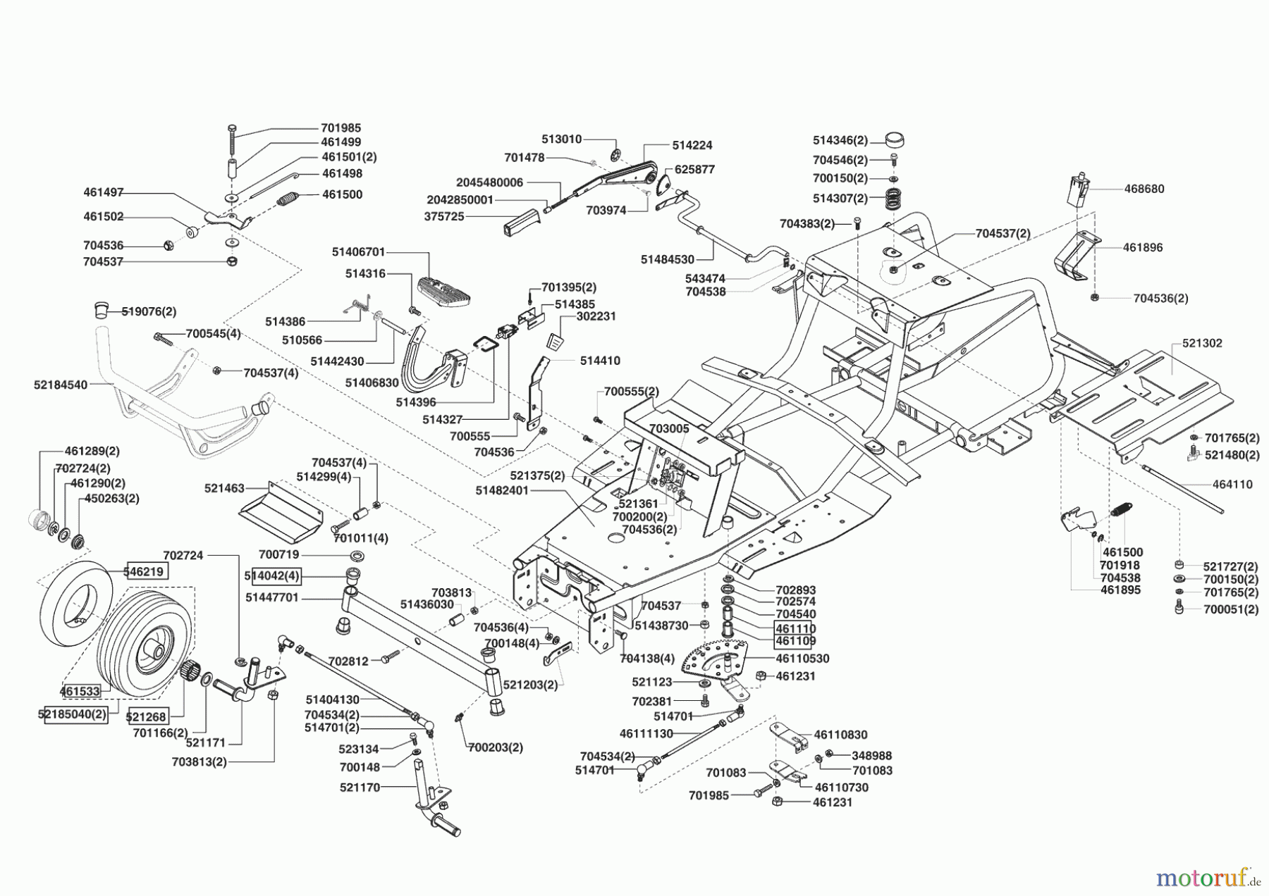 AL-KO Gartentechnik Rasentraktor COMFORT T 1000 HD 10/2007 - 11/2008 Seite 2