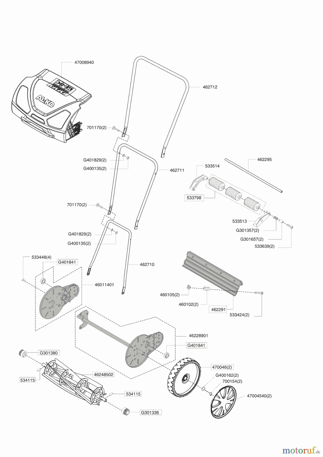  AL-KO Gartentechnik Handrasenmäher Soft Touch 2.8 Classic Seite 1