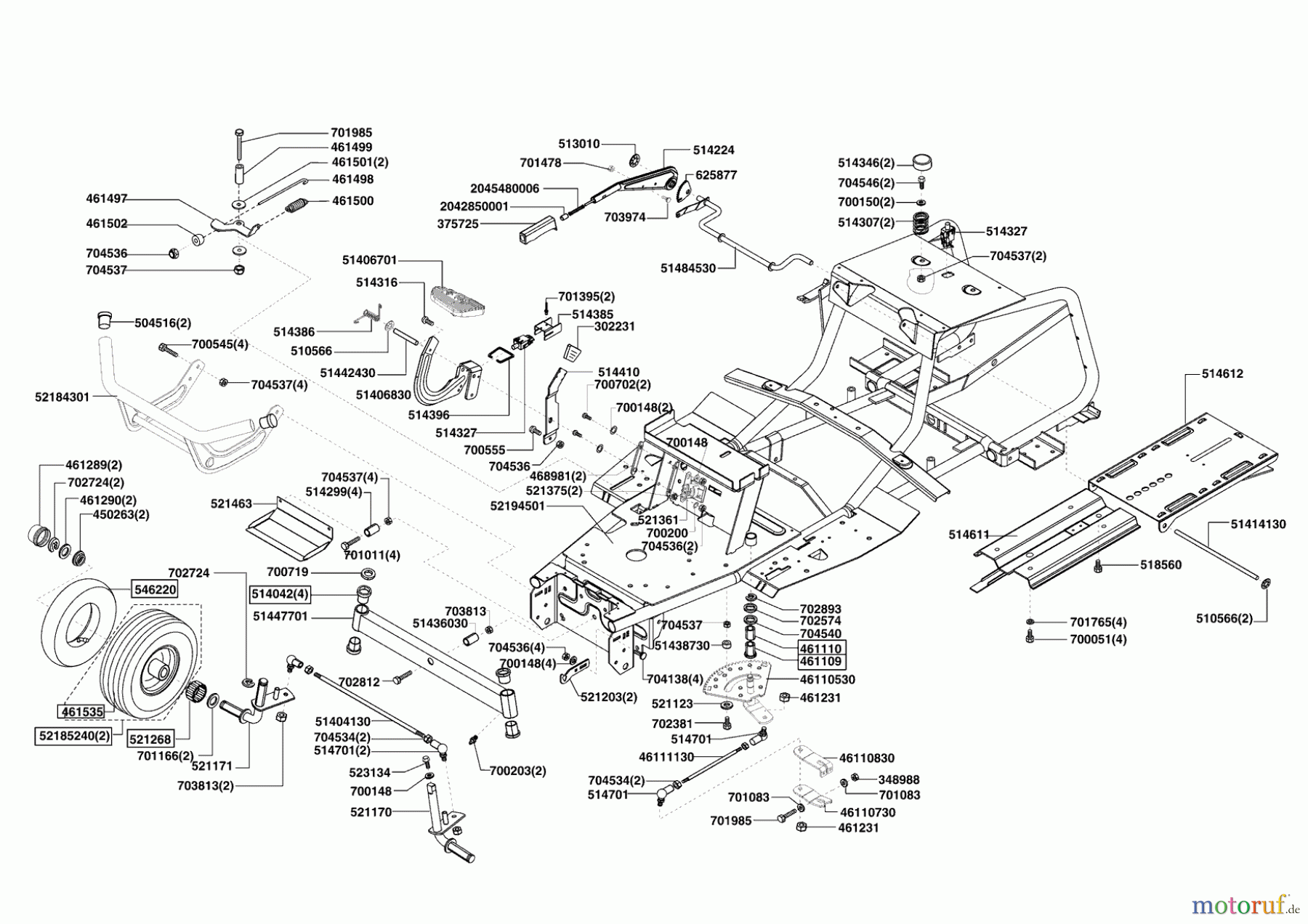 AL-KO Gartentechnik Rasentraktor T 13-102 HDS Bio-Combi HVC ab 11/2008 Seite 2