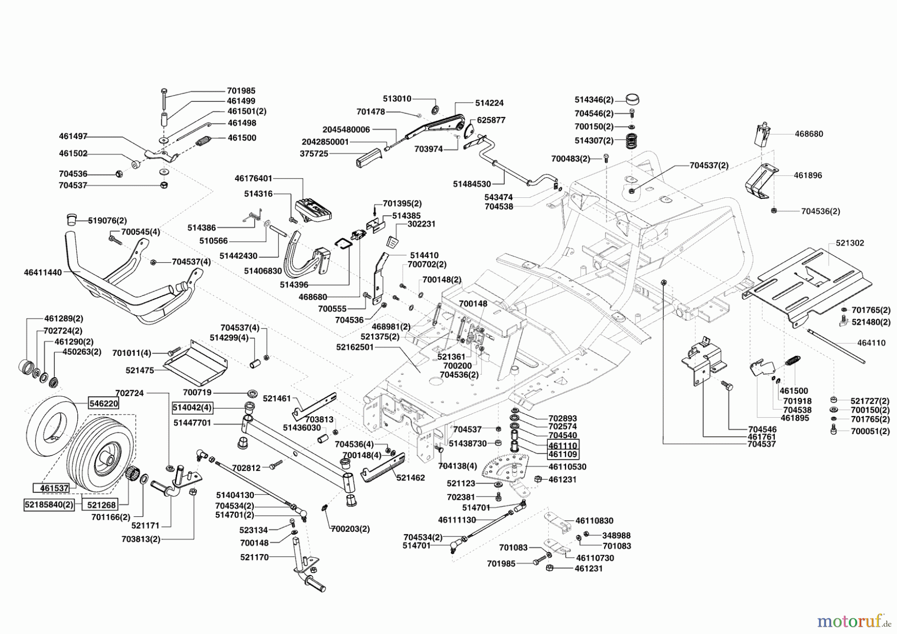 Powerline Gartentechnik Rasentraktor T 18-102 HDE 11/2008 - 02/2009 Seite 2