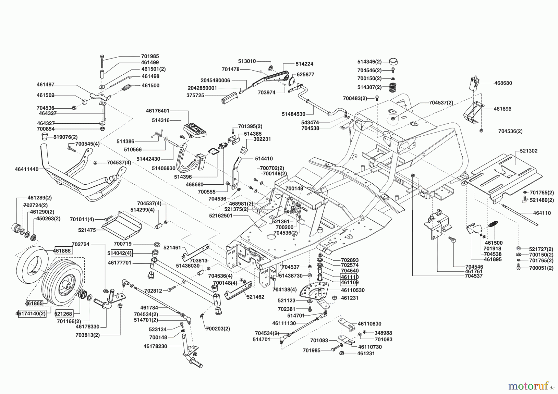 Powerline Gartentechnik Rasentraktor T 20-102 HDE (F) 12/2008 - 03/2009 Seite 2