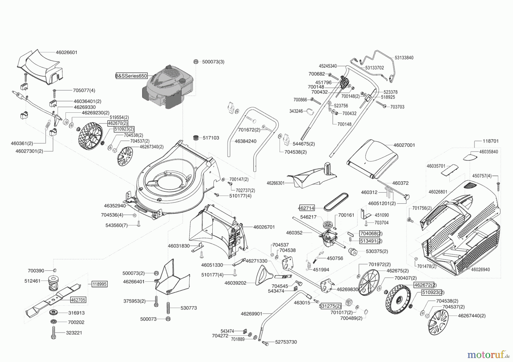  AL-KO Gartentechnik Benzinrasenmäher SILVER 510 BR Seite 1