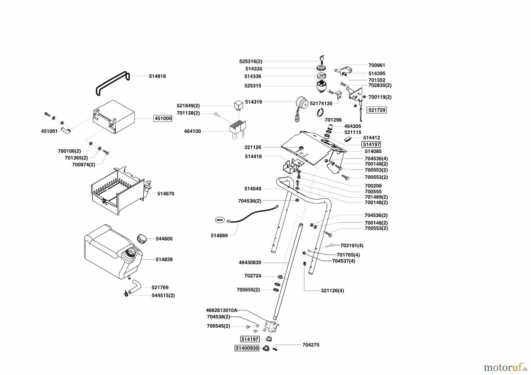 Powerline Gartentechnik Rasentraktor T17-102 SP-H V2 ab 03/2009 Seite 8