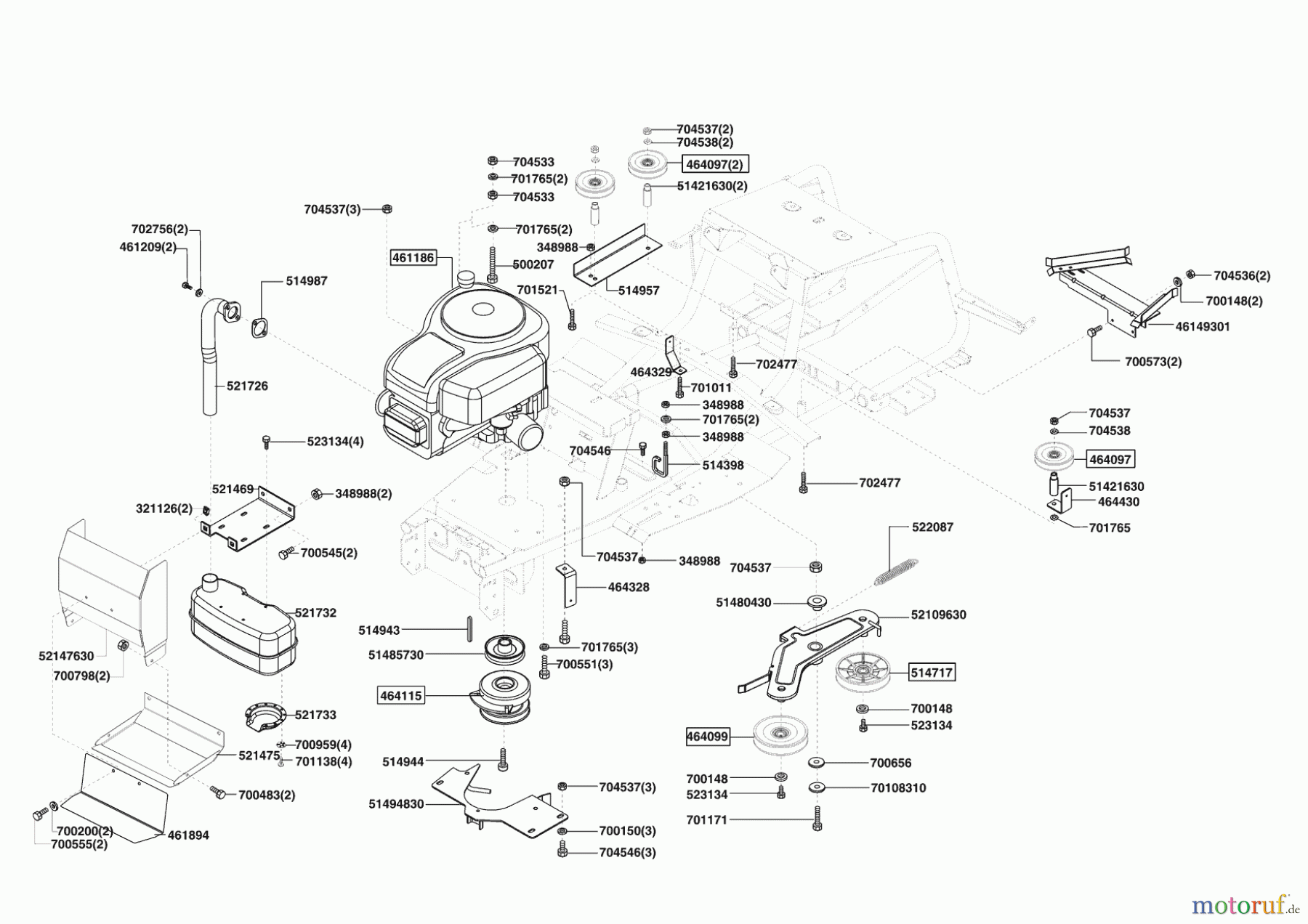 Powerline Gartentechnik Rasentraktor T 15-102 HD (F) ab 03/2009 Seite 4