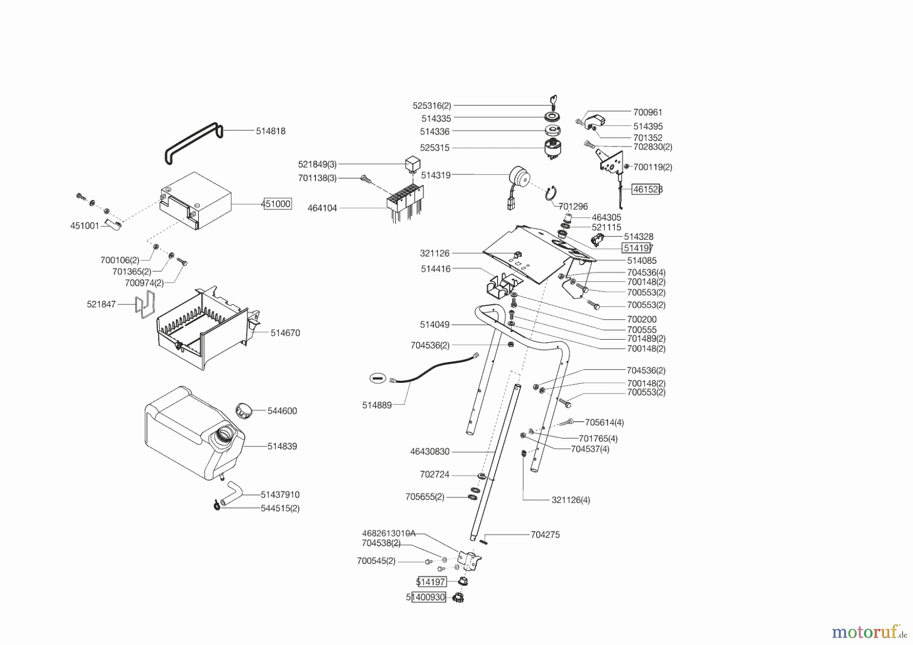 Powerline Gartentechnik Rasentraktor T 16-102 HDE-H (F) ab 01/2010 Seite 8