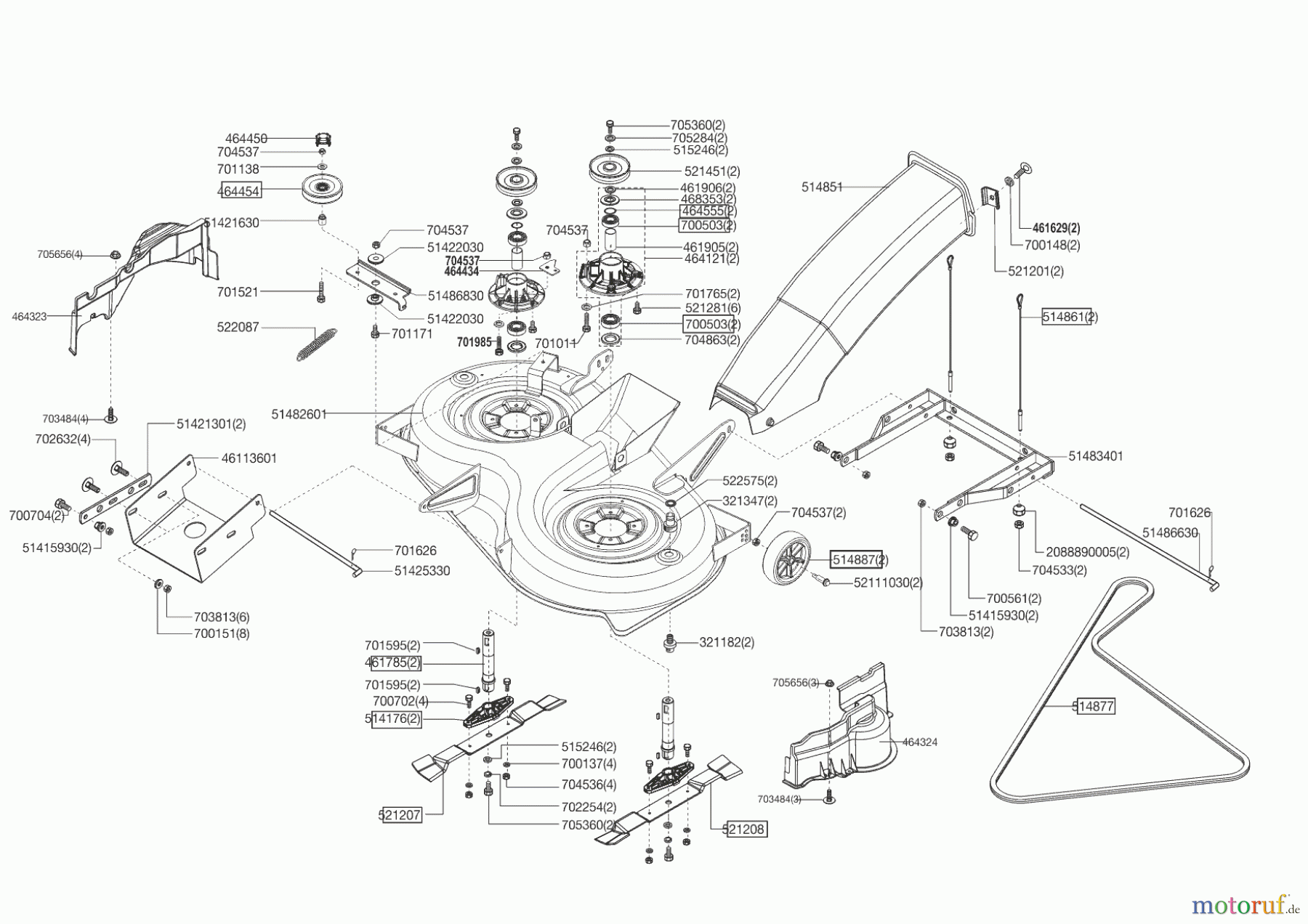 Powerline Gartentechnik Rasentraktor T 16-102 HDE-H (F) ab 09/2010 Seite 5