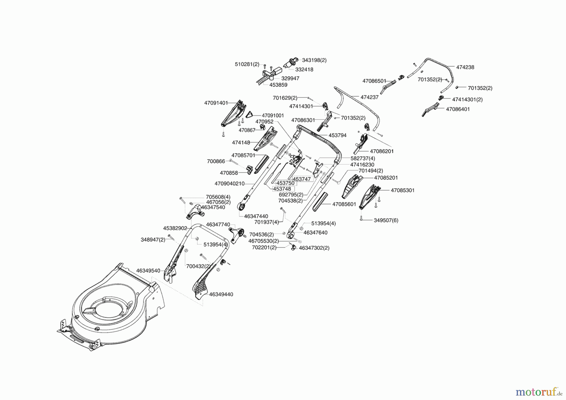 Powerline Gartentechnik Benzinrasenmäher 4700 BRE Seite 2