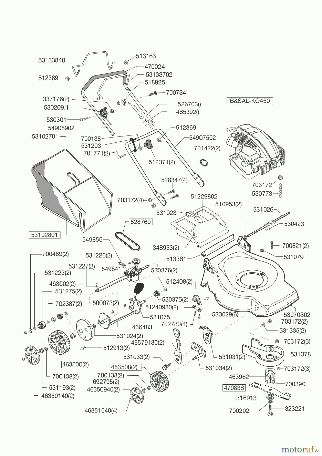  AL-KO Gartentechnik Benzinrasenmäher Selection SL 46 BR  01/2011 Seite 1