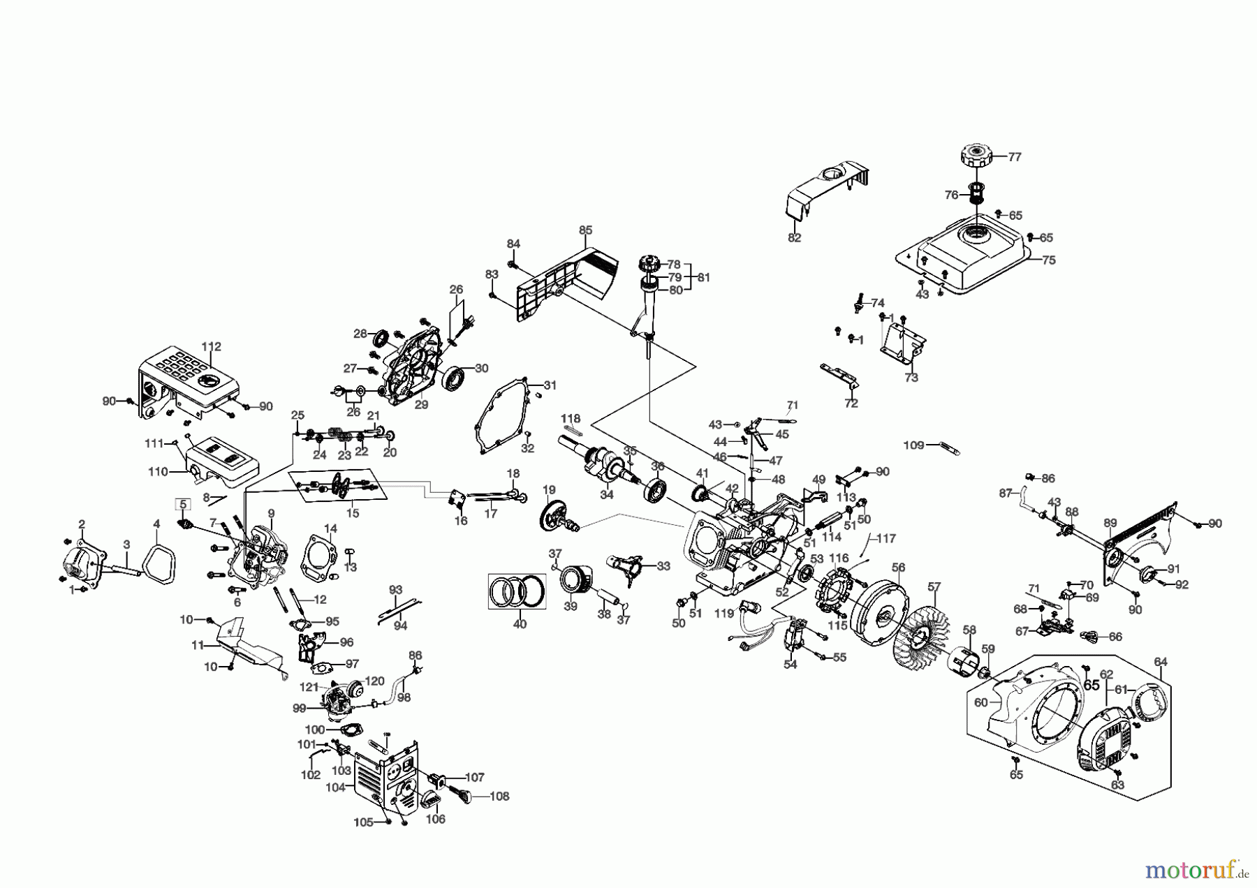 AL-KO Gartentechnik Benzinmotoren BENZINMOTOR 170 S OHV Seite 1
