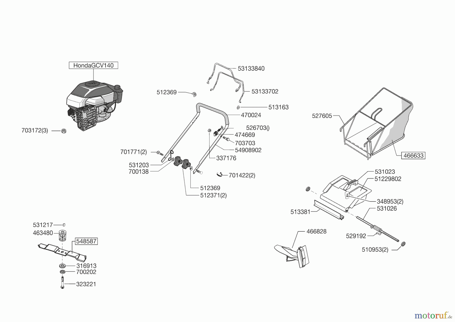 AL-KO Gartentechnik Benzinrasenmäher Selection HL 47.3 HR ab 04/2014 Seite 1