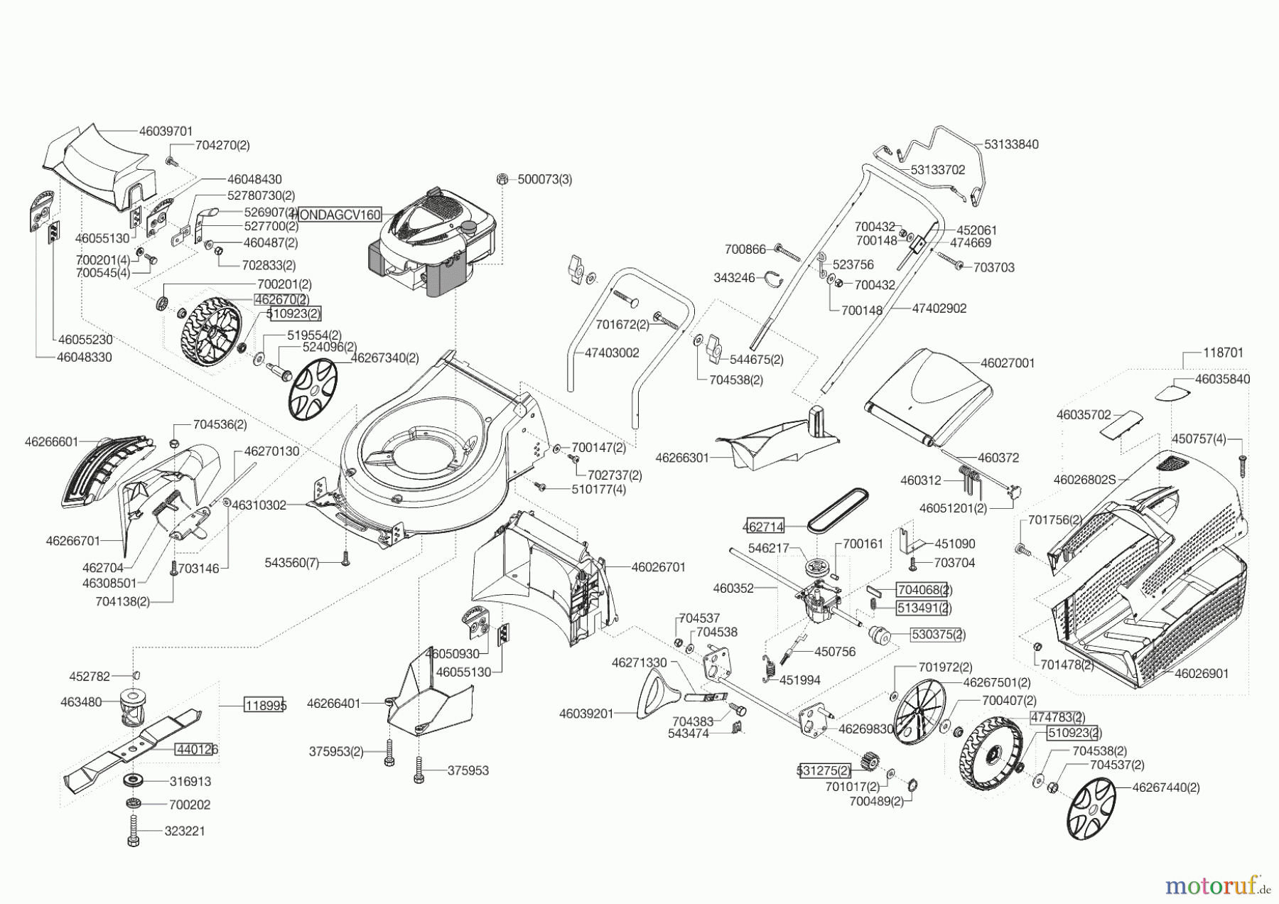  AL-KO Gartentechnik Benzinrasenmäher Gudenaa 51 BR-H  10/2014 - 09/2016 Seite 1