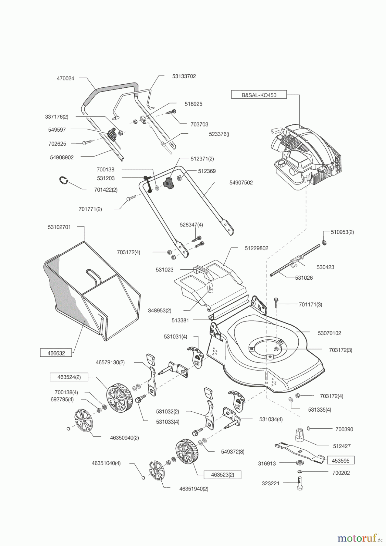  AL-KO Gartentechnik Benzinrasenmäher Selection SL 40 B  ab 12/2014 Seite 1