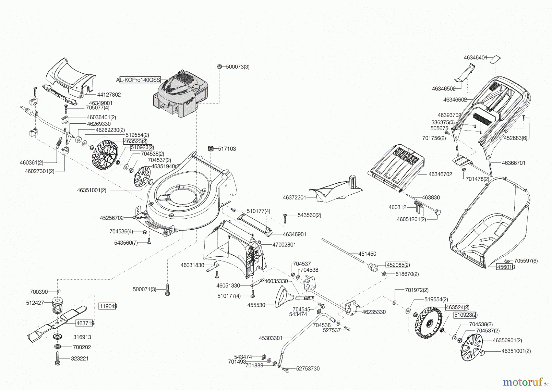 Solo by AL-KO Gartentechnik Benzinrasenmäher 4255 P-A 02/2015 Seite 1