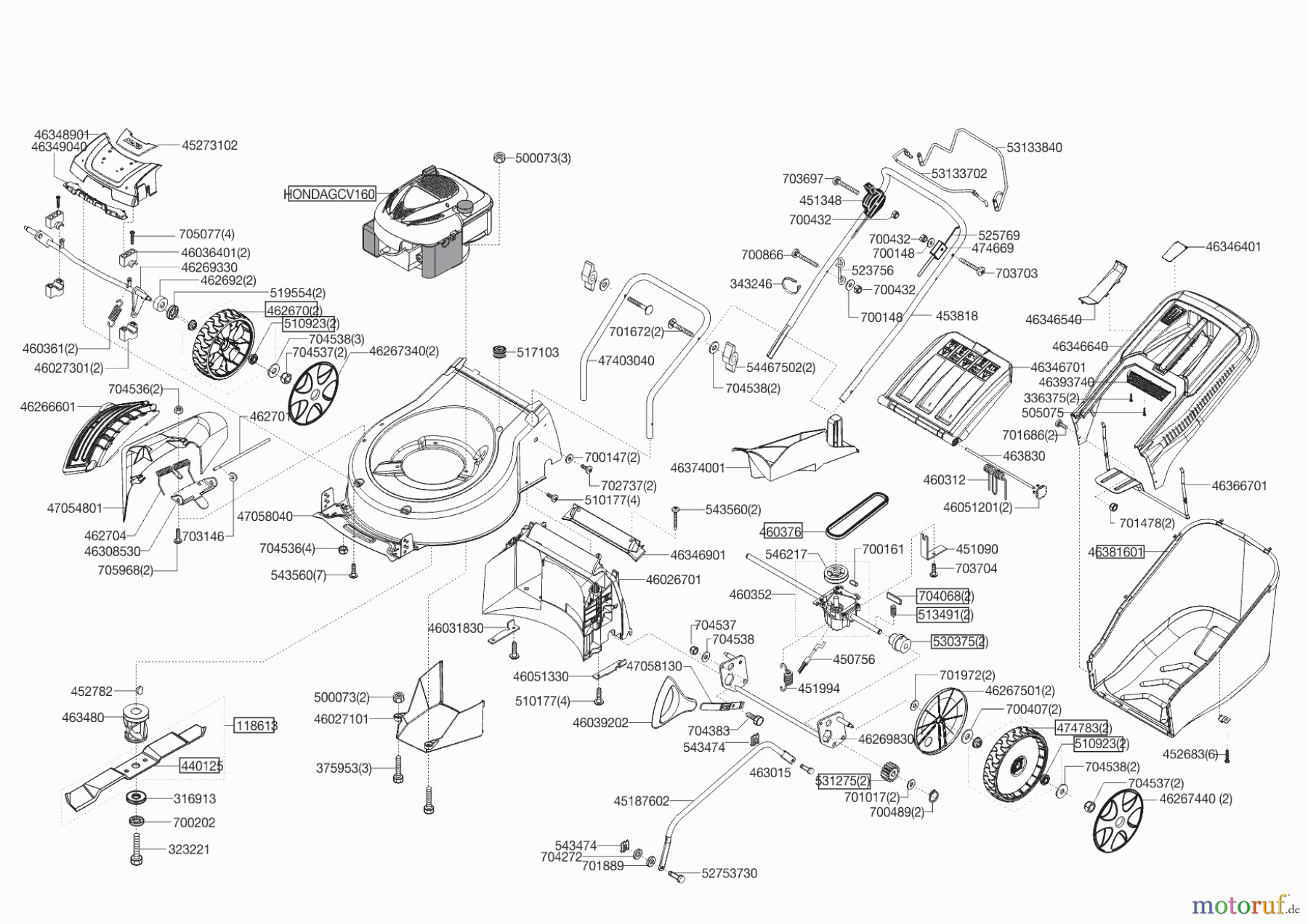  AL-KO Gartentechnik Benzinrasenmäher 4610 HPD EASY-MOW  03/2015 - 11/2015 Seite 1