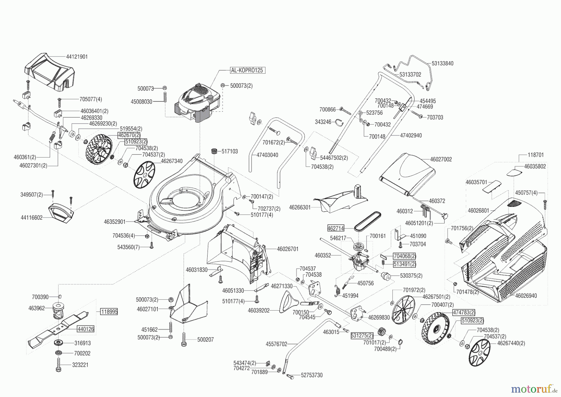  AL-KO Gartentechnik Benzinrasenmäher 5.16 SP-A Plus Classic  09/2015 - 12/2015 Seite 1