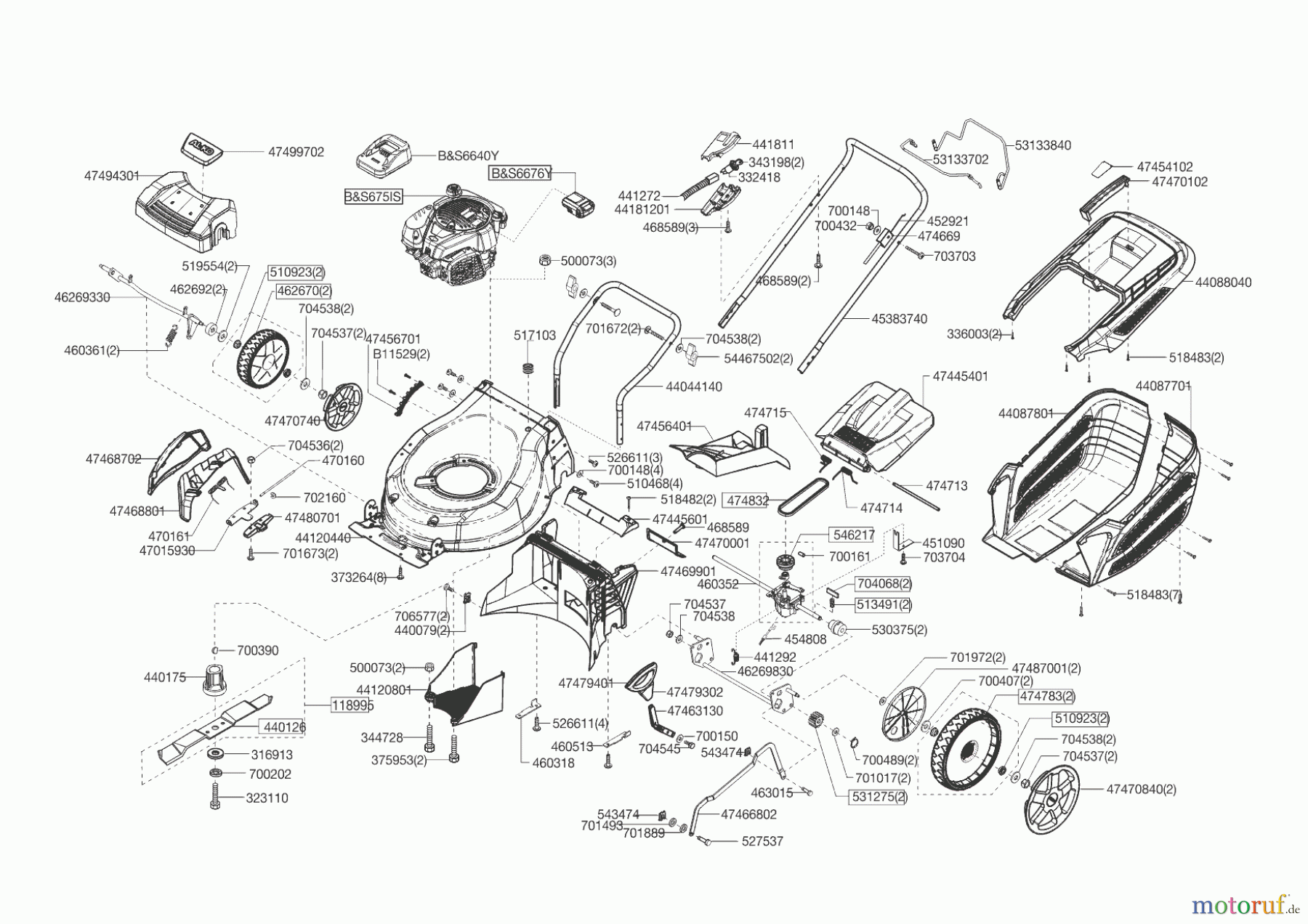  AL-KO Gartentechnik Benzinrasenmäher 51.6 SPI HIGHLINE  ab 07/2016 Seite 1