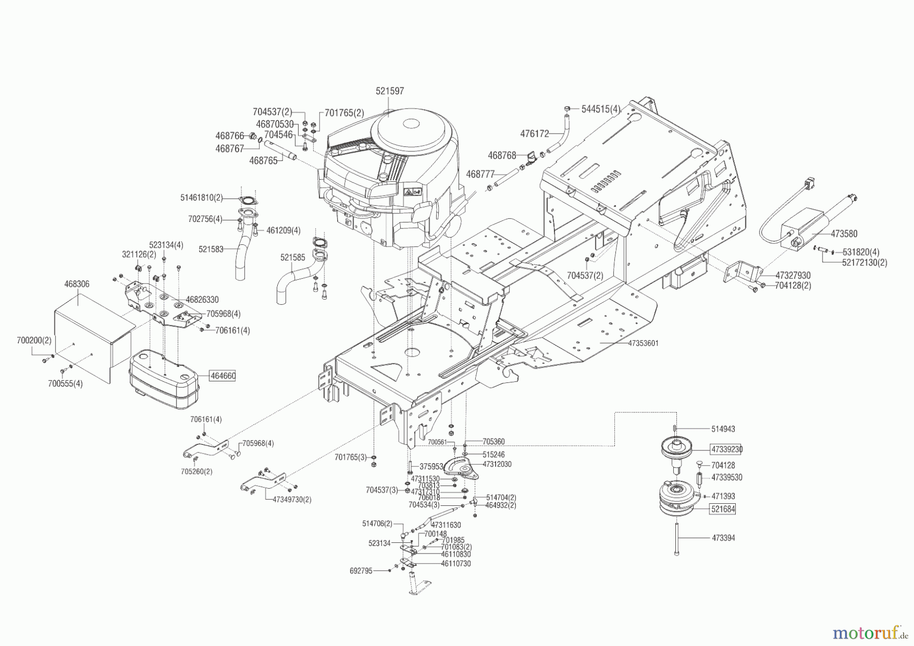  Powerline Gartentechnik Rasentraktor T20-105.4 HDE V2  09/2016 - 02/2019 Seite 2