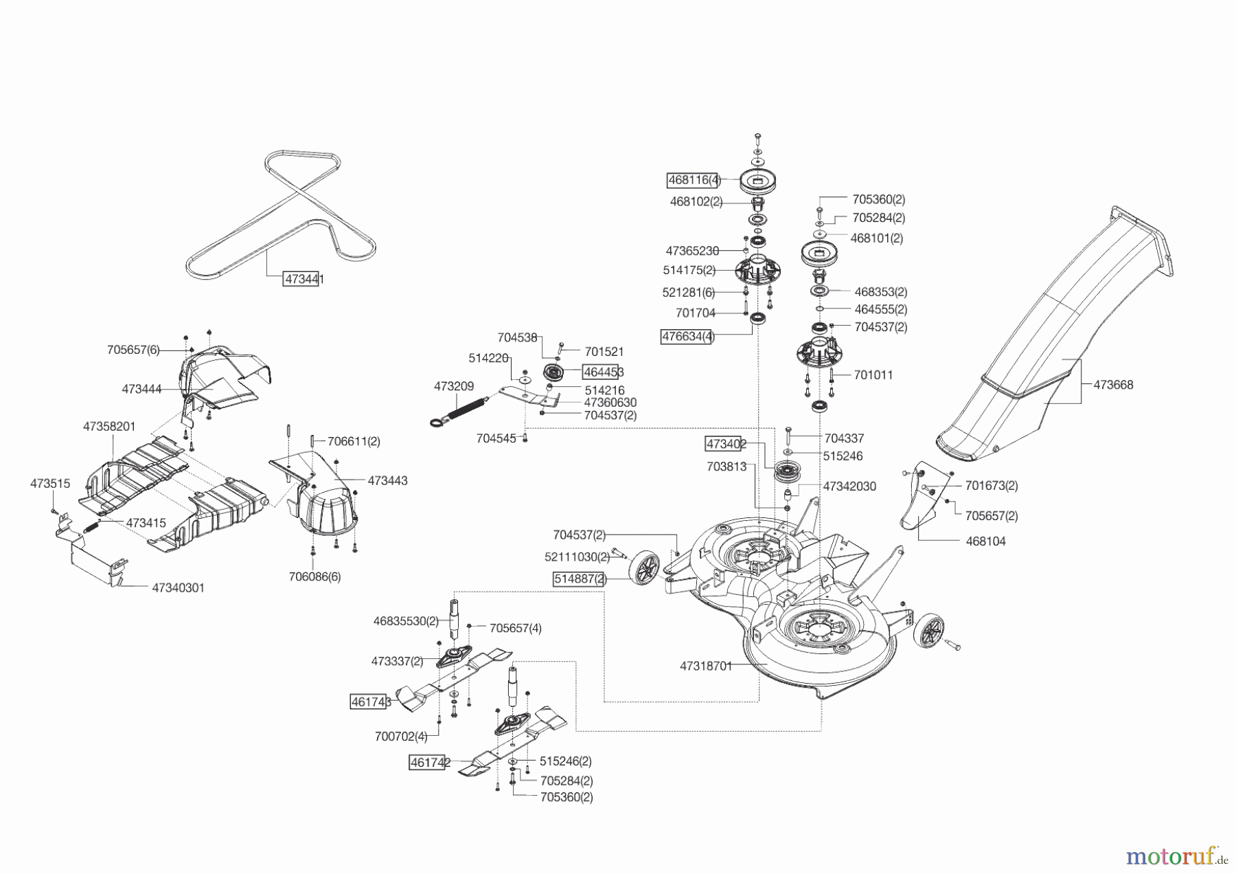 Brill Gartentechnik Rasentraktor 95-16 H CROSSOVER ab 09/2016 Seite 6