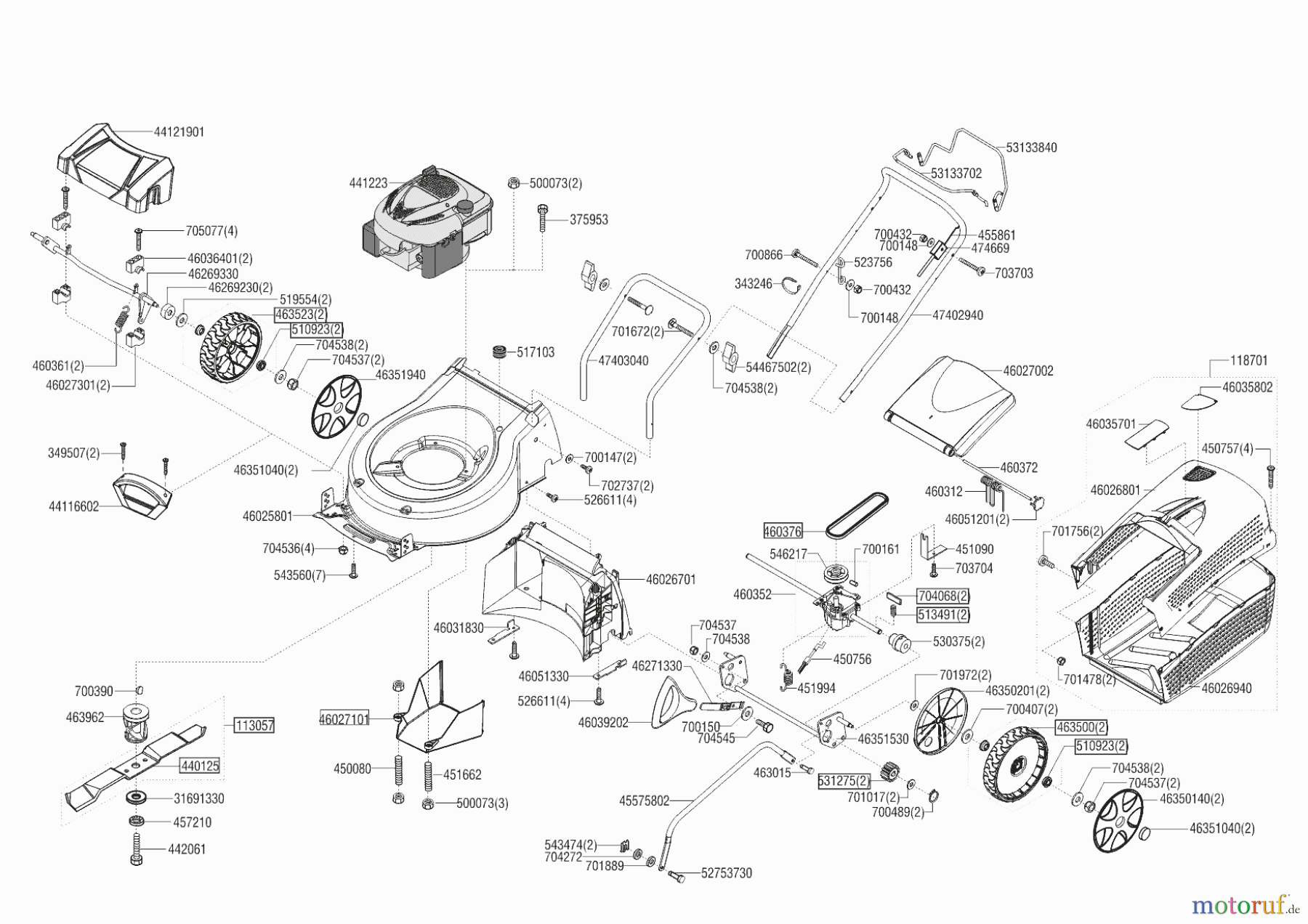 AL-KO Gartentechnik Benzinrasenmäher 4.67 SP-A CLASSIC 02/2017 - 07/2019 Seite 1