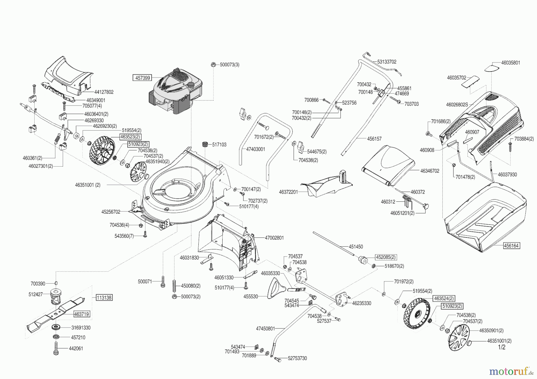  Solo by AL-KO Gartentechnik Benzinrasenmäher 4238 P-A   11/2017 - 03/2018 Seite 1