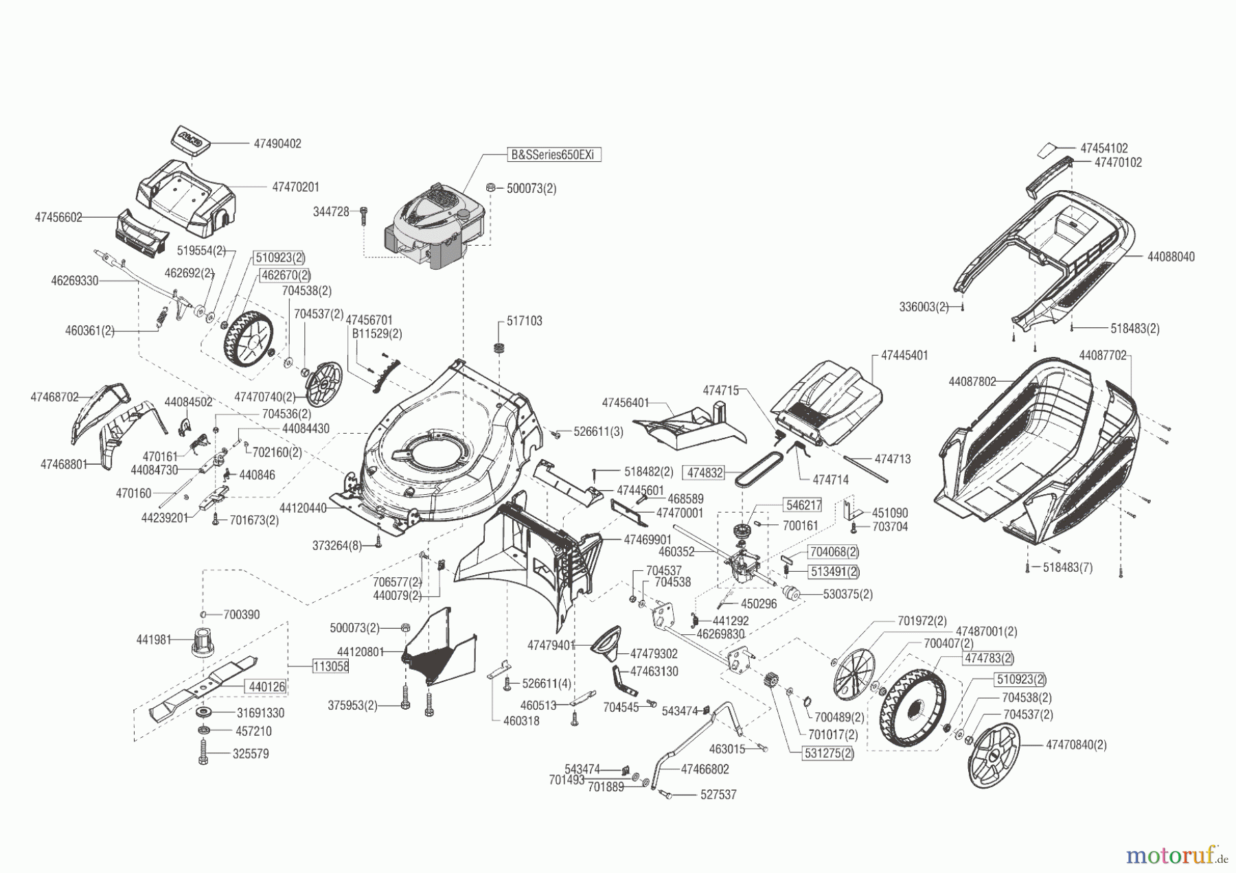  AL-KO Gartentechnik Benzinrasenmäher 527 SP HIGHLINE  12/2017 - 03/2019 Seite 1